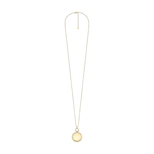Detalle de Fossil Collar redondo dorado en acero inoxidable