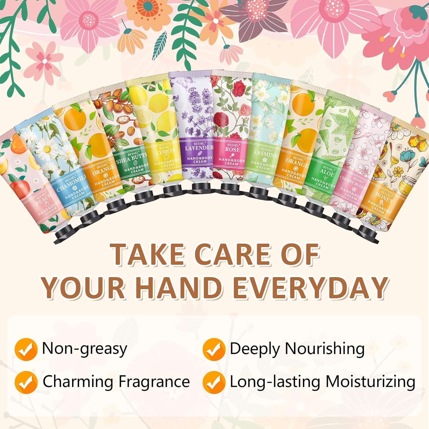 Thumbnail 2 de 24-Pack Natural Hand Cream Gift Set for Women (Mini Travel Size)