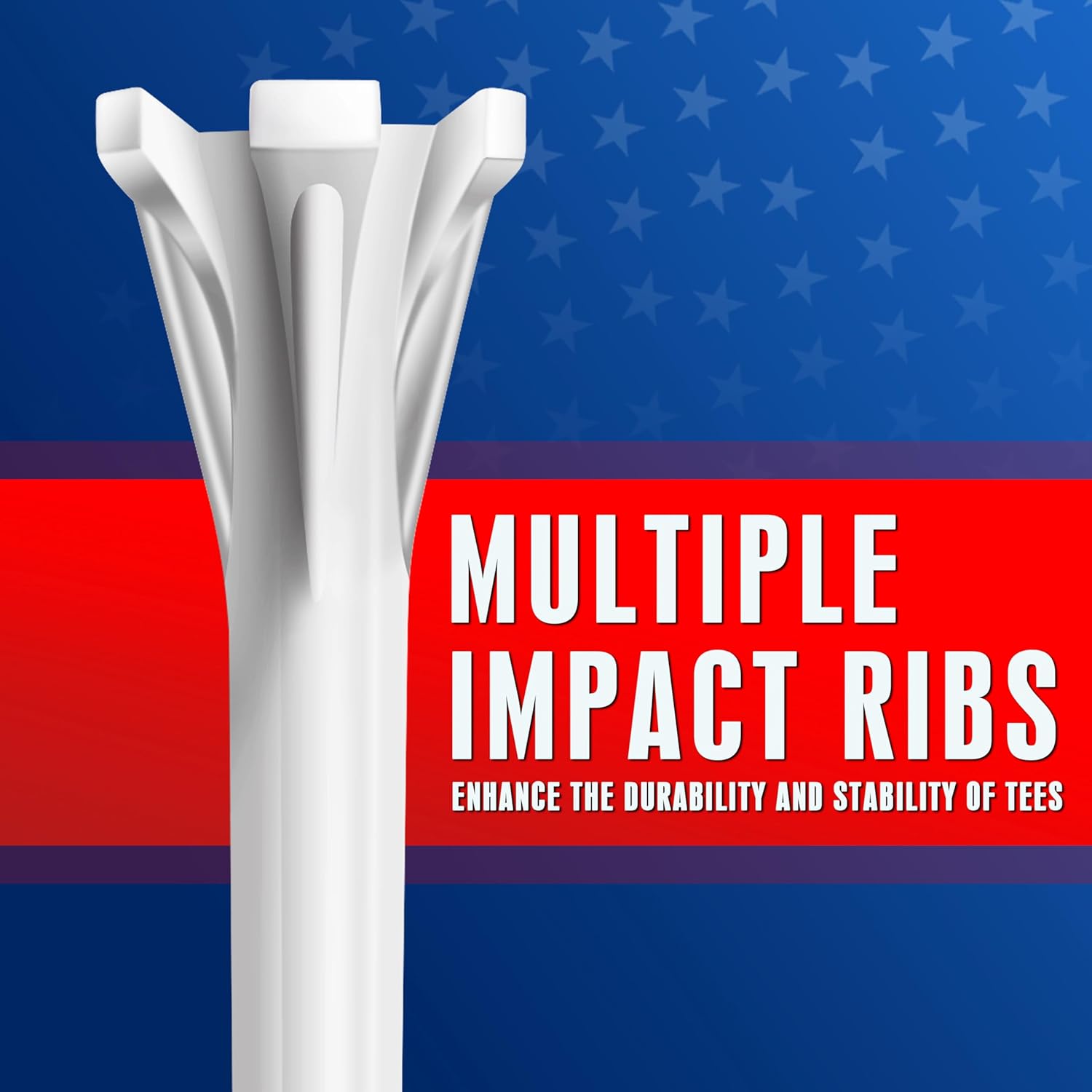 Detalle de CHAMPKEY 5-Prong Plastic Golf Tees, 120-Pack with Two Tee Lengths