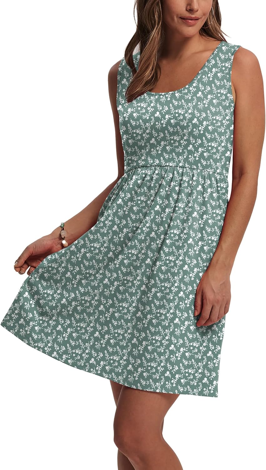 Thumbnail 2 de WIHOLL Women's Summer Dress 2026: A-Line Sleeveless Sundress with Pockets