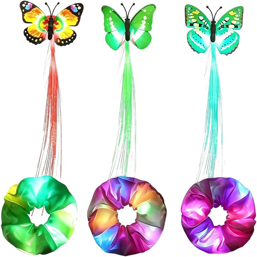 Detalle de URAQT Leuchtende Haargummis 6 Stück – Neon Haarschmuck 🎀
