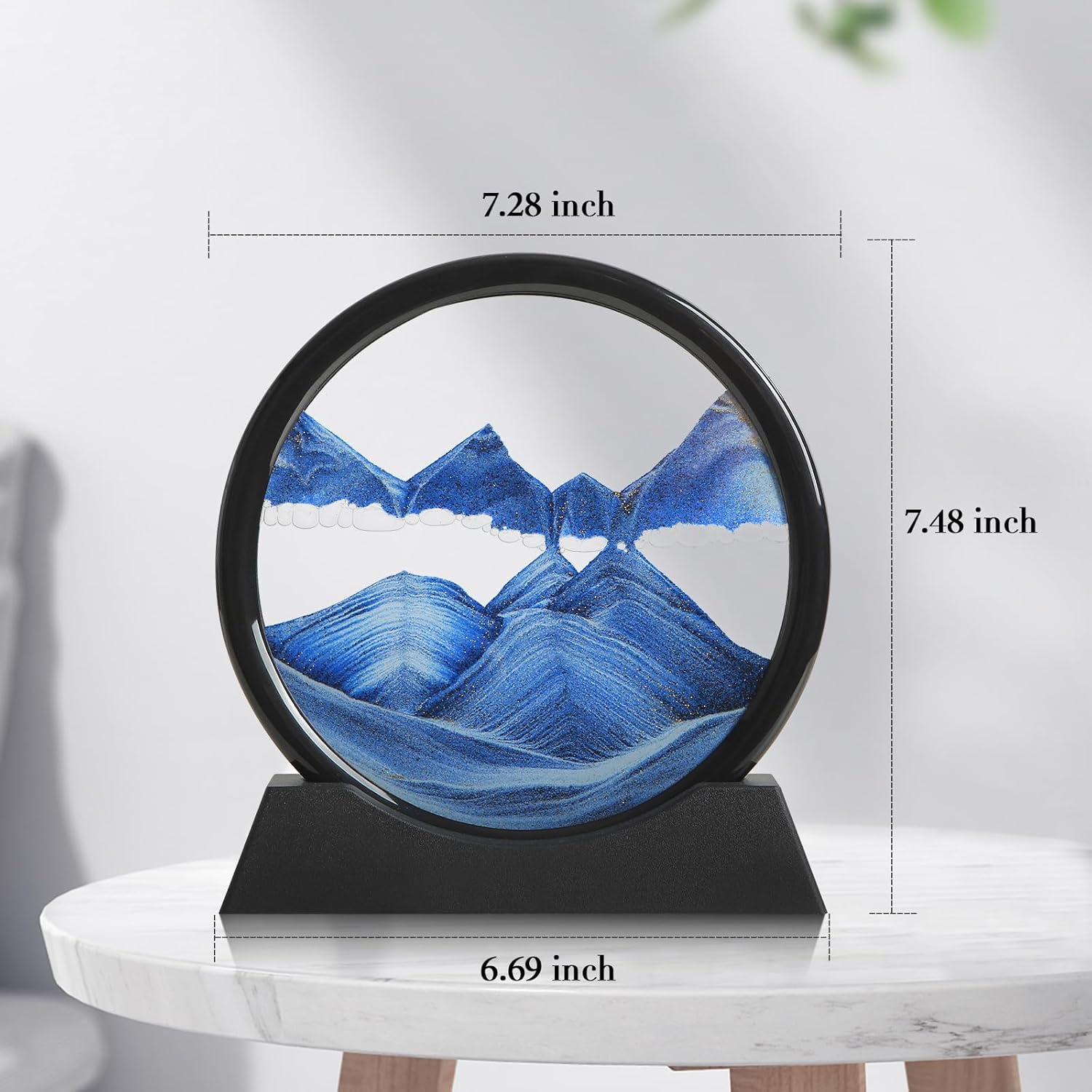 Thumbnail 1 de KPNUWN Moving Sand Art Liquid Motion 3D Deep Sea Sandscape (Blue, 7 inch)