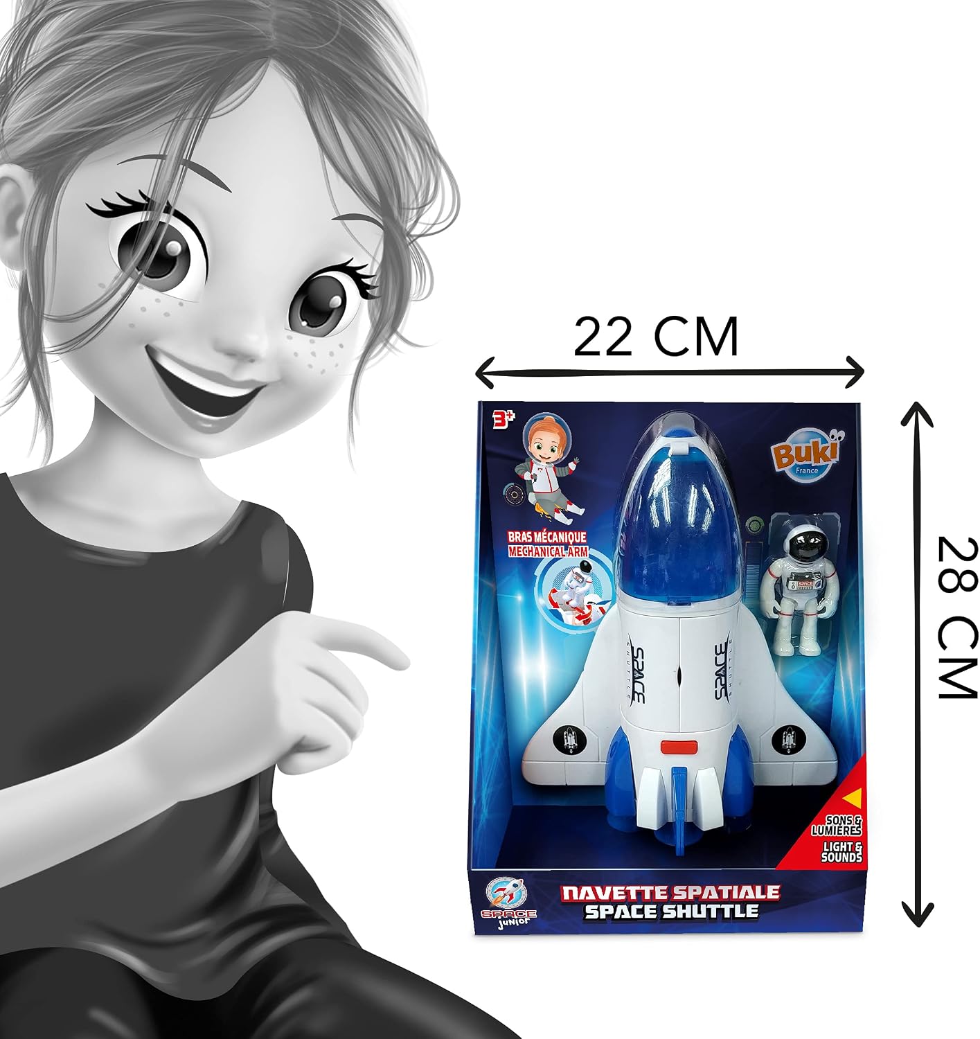 Thumbnail 4 de Buki 63112 Navette spatiale – kit de jeu éducatif avec astronaute et bras mécanique