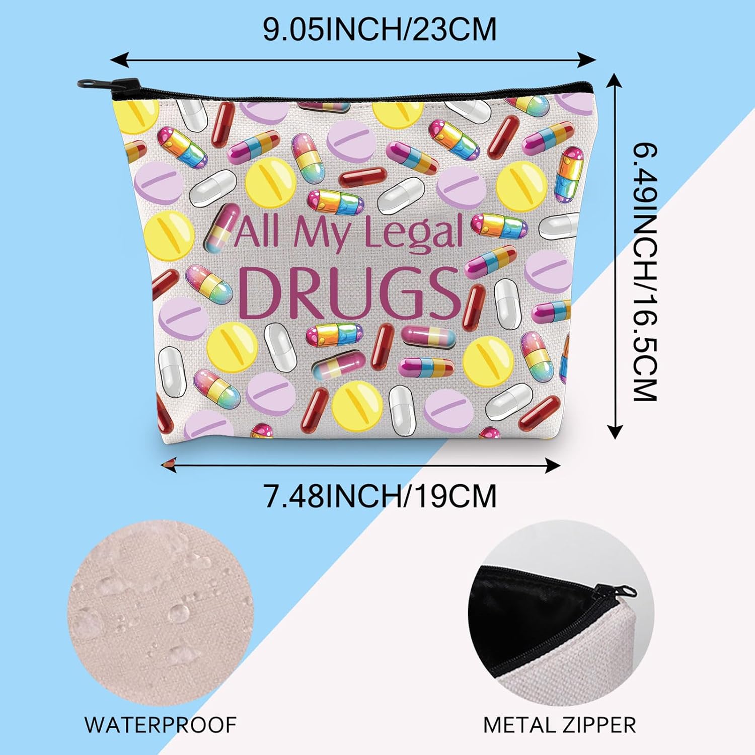Detalle de Merch pouch All My Legal Drug 23cm bag