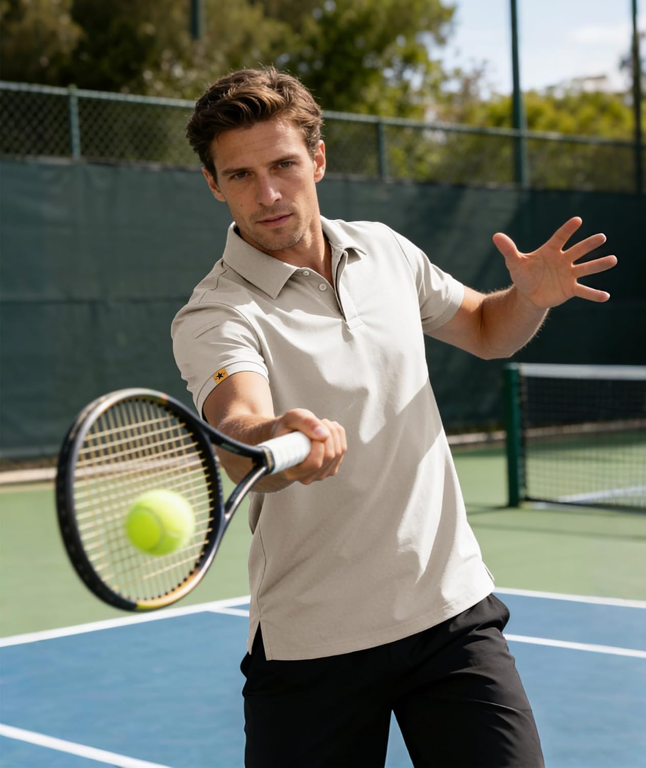 Detalle 2 de JACKETOWN Polo Shirt Uomo Manica Corta: asciugatura rapida e comfort per tennis, golf e tempo estivo