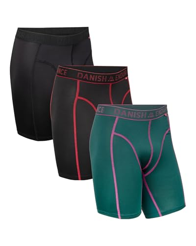 Detalle de DANISH ENDURANCE Boxer Uomo Sportivi 3 Paia Gamba Lunga, Multicolore (XXL) - Comfort e Prestazioni Daily