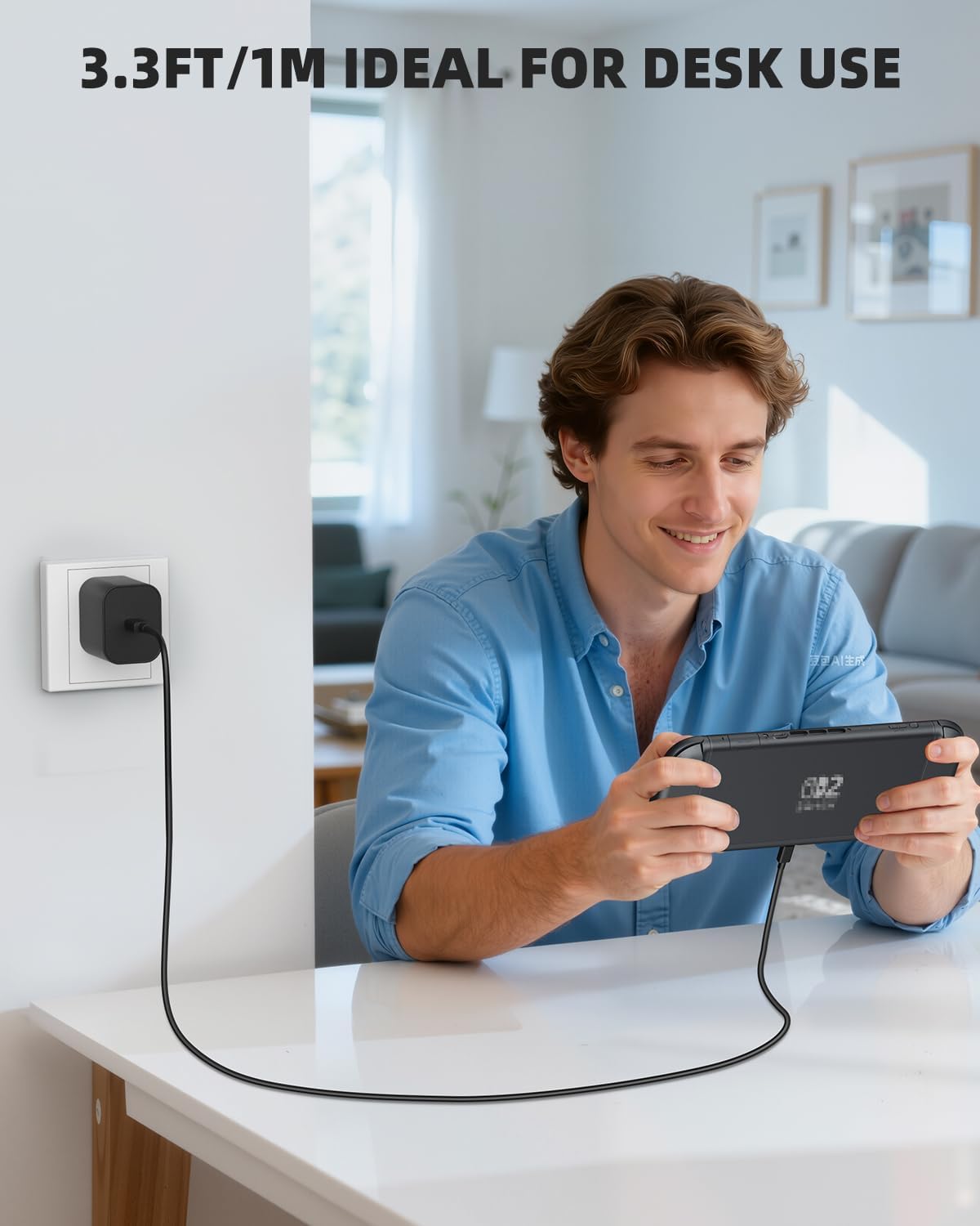 Detalle 2 de Switch 2 Charger 60W USB-C PD 3.0 Power Adapter