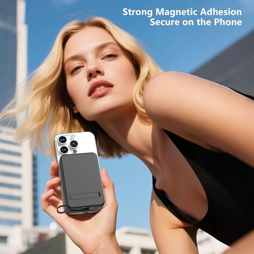 Detalle de Moscsaz Batterie Externe Sans Fil Magnétique 10000mAh pour iPhone et Samsung – Charge Rapide et Induction