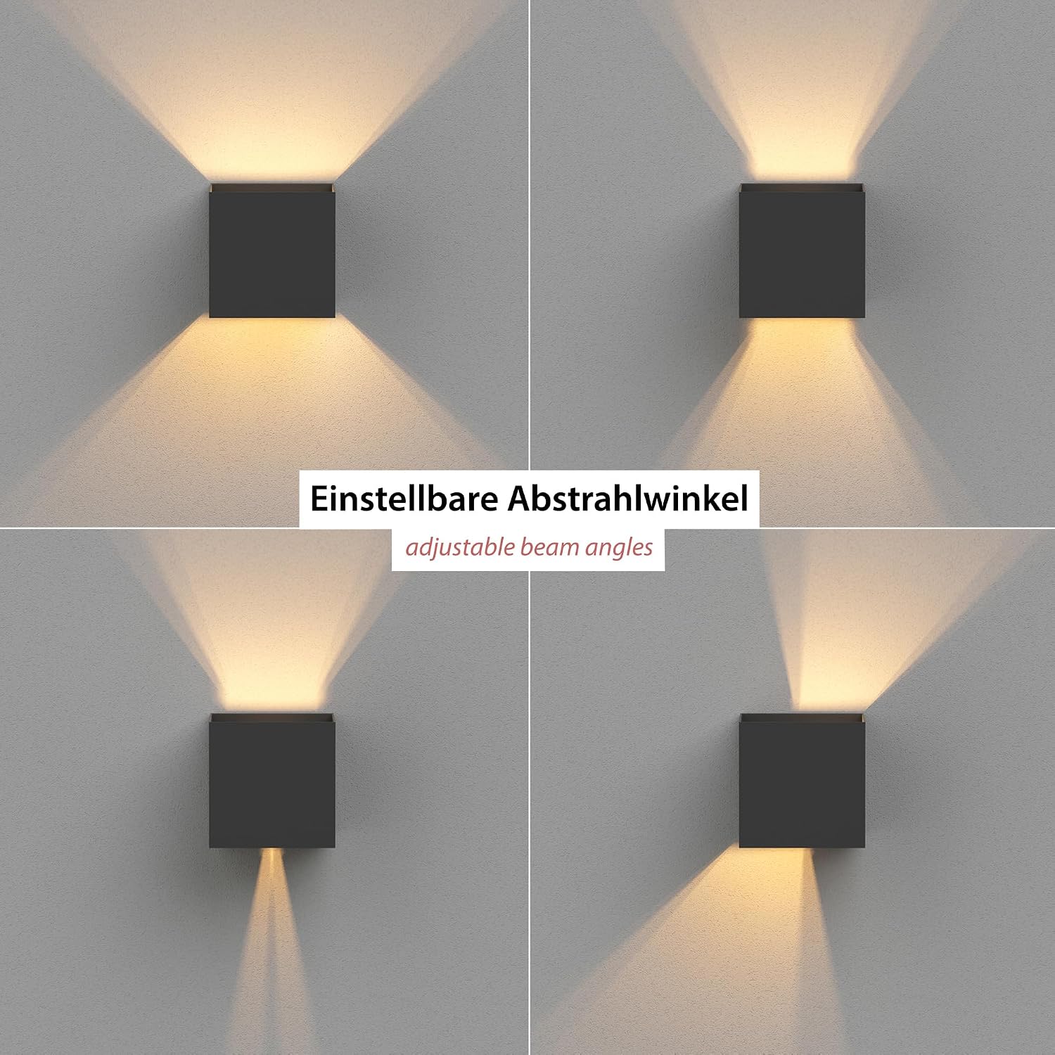 Detalle de Ledscom.de 2 applique CUBEL per esterni IP65 con sensore movimento e attacco G9