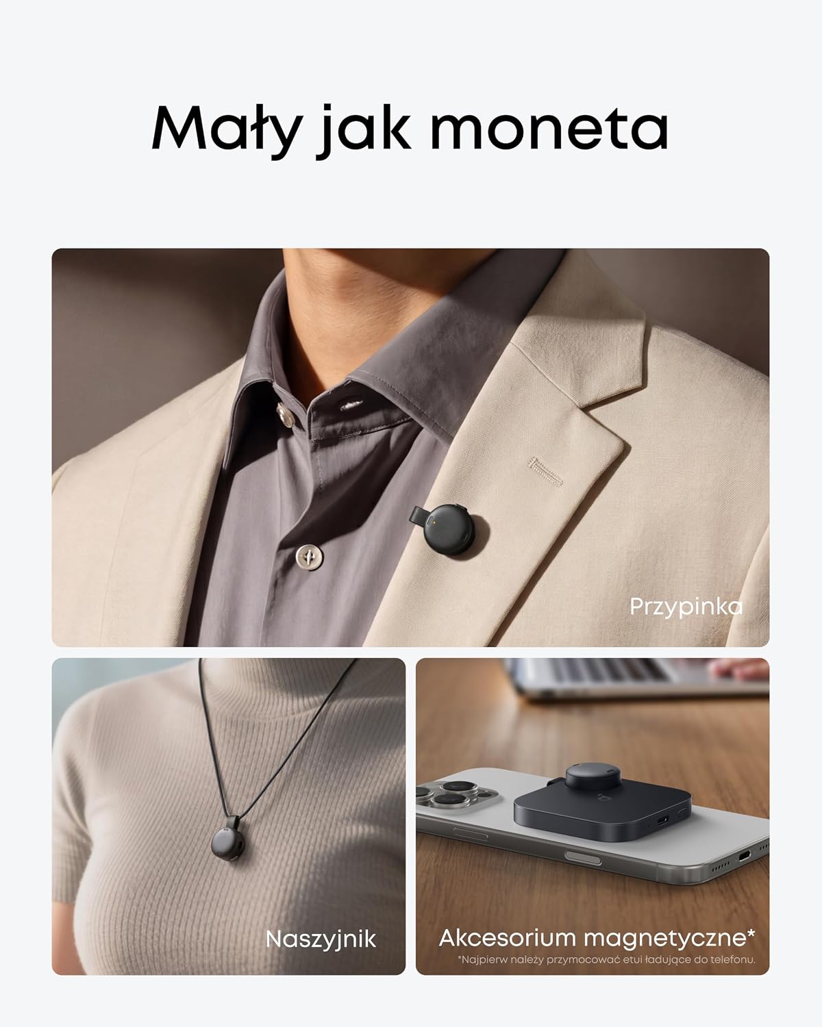 Detalle de soundcore Work Anker – przenośny dyktafon 64 GB z USB-C i transkrypcją AI