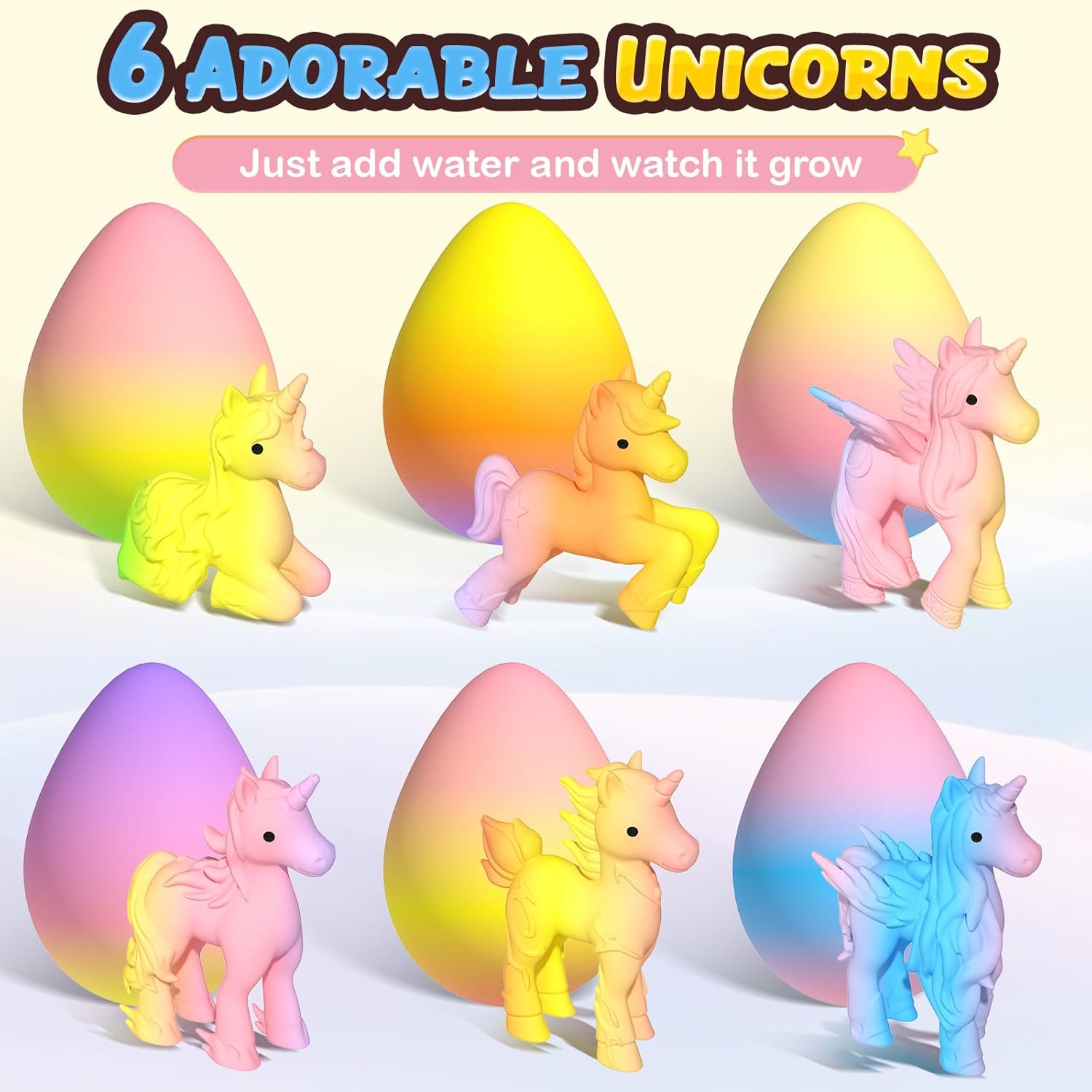 Thumbnail 2 de Unicorn Hatching Rainbow Eggs for Kids 6 Pack 🧩