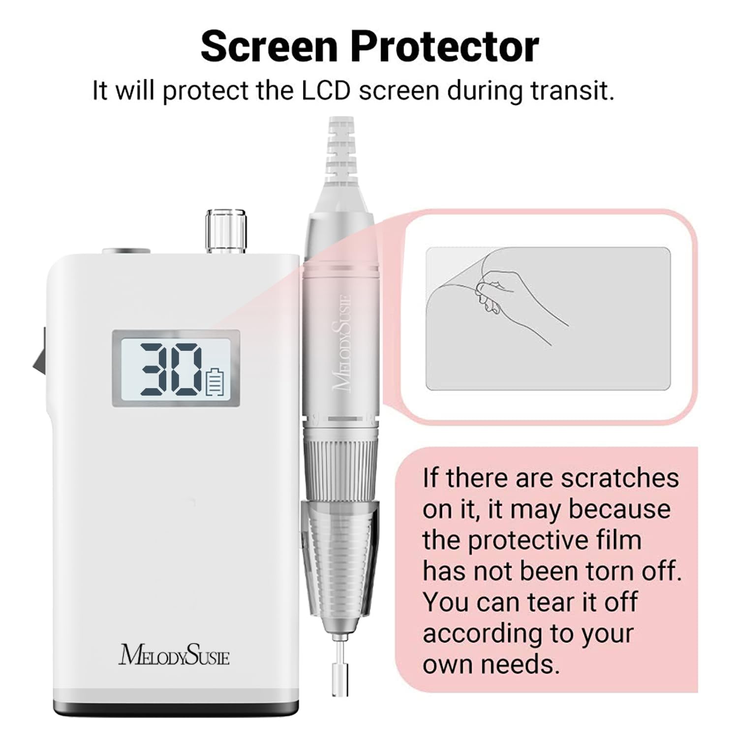 Thumbnail 6 de MelodySusie SC320H Entry-Level Clip-On Rechargeable Nail Drill (30,000 RPM) with LCD