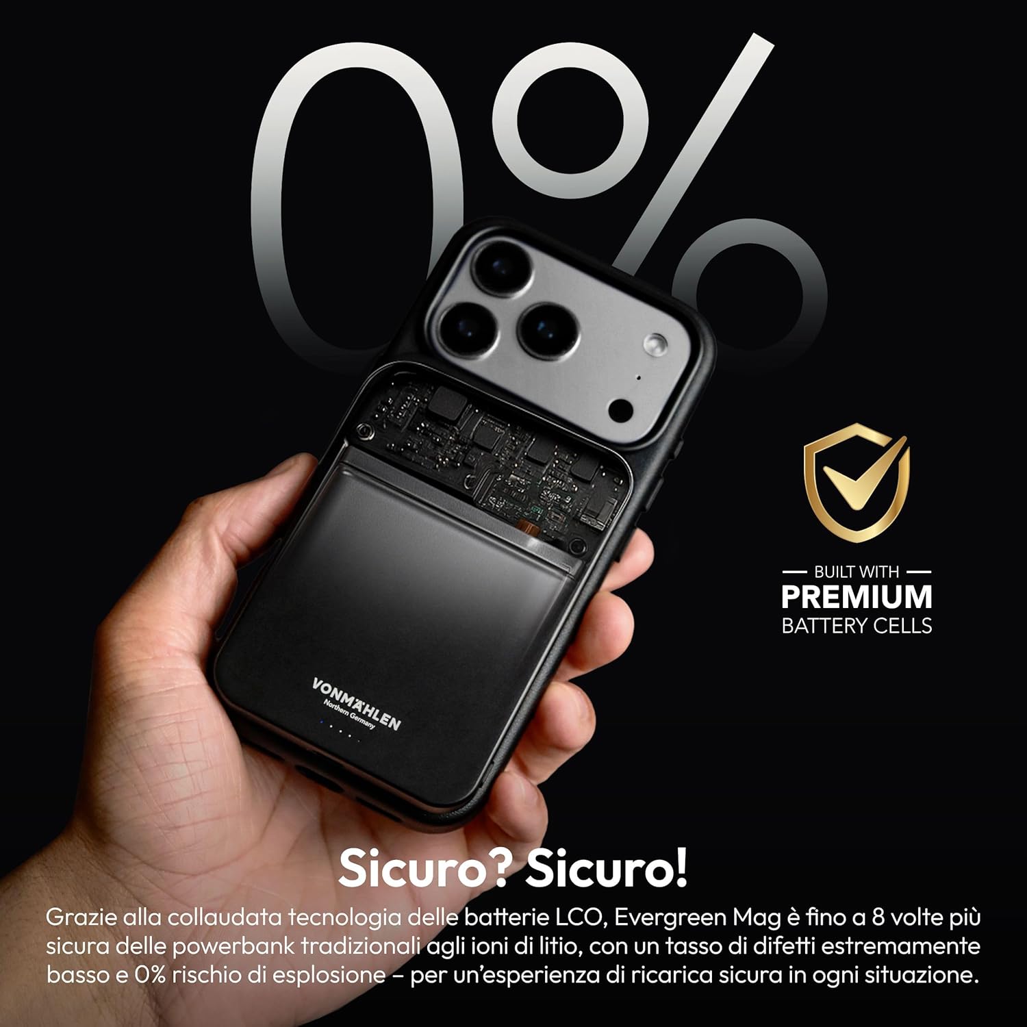 Thumbnail 6 de Vonmählen Evergreen Mag – Powerbank Magnetica Ultra-Sottile 5000 mAh, Qi 15W e USB-C PD 20W