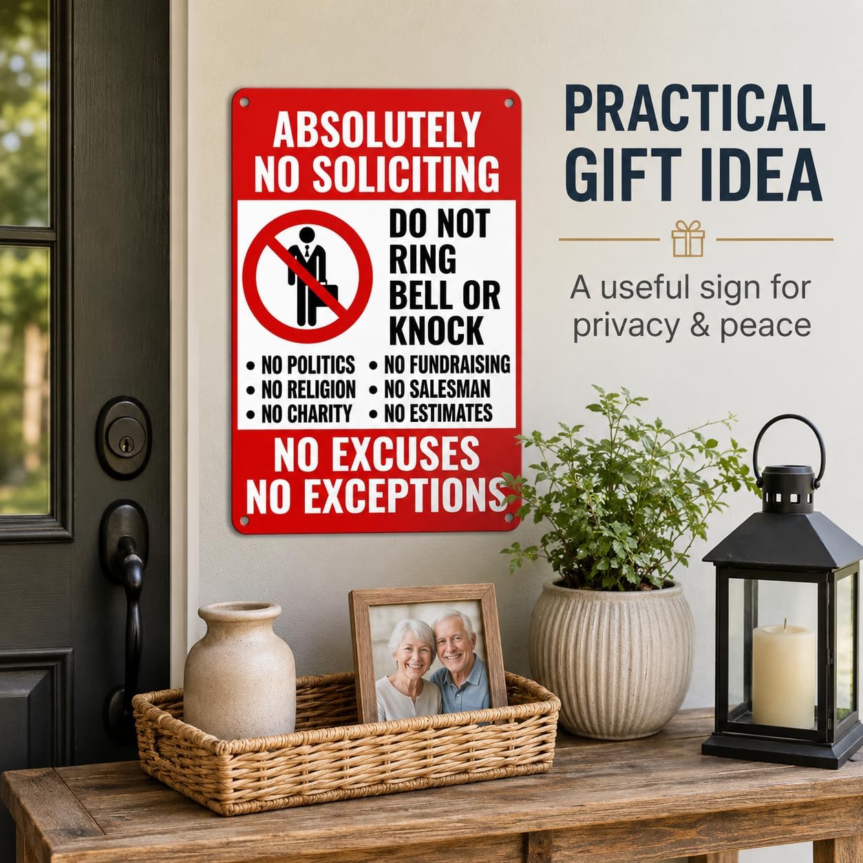Detalle 1 de No Soliciting Sign, 8 x 12 Inch