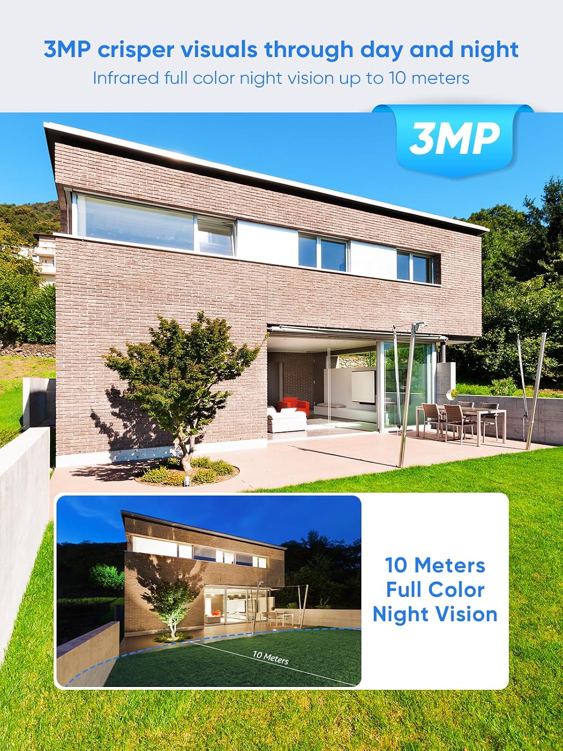 Detalle 2 de SANNCE PT Camera 2K 3MP Wireless Security Cam