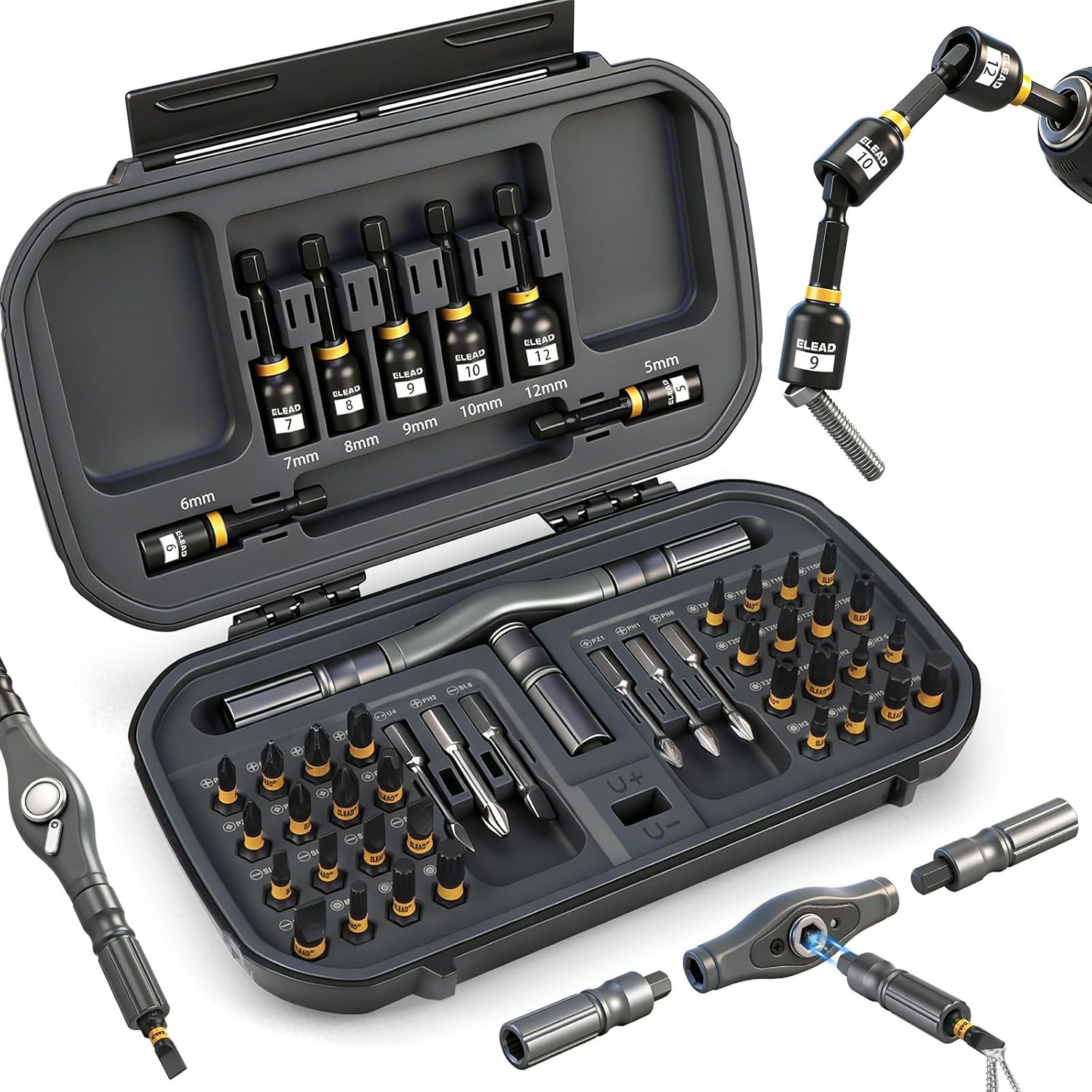 Detalle de Magnetic Ratchet Screwdriver Set, 46-in-1