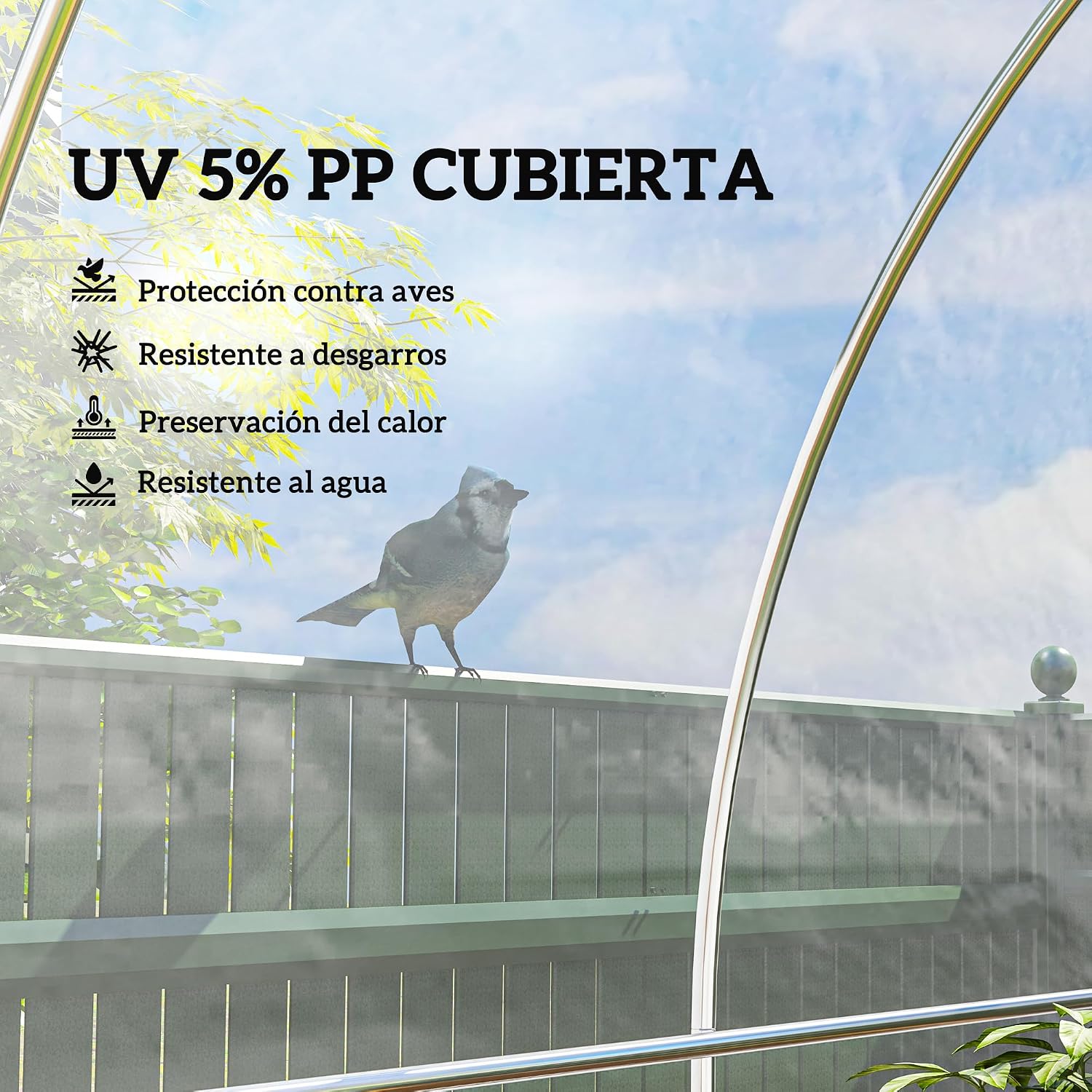 Detalle de Outsunny Plástico Invernadero 6x10 m