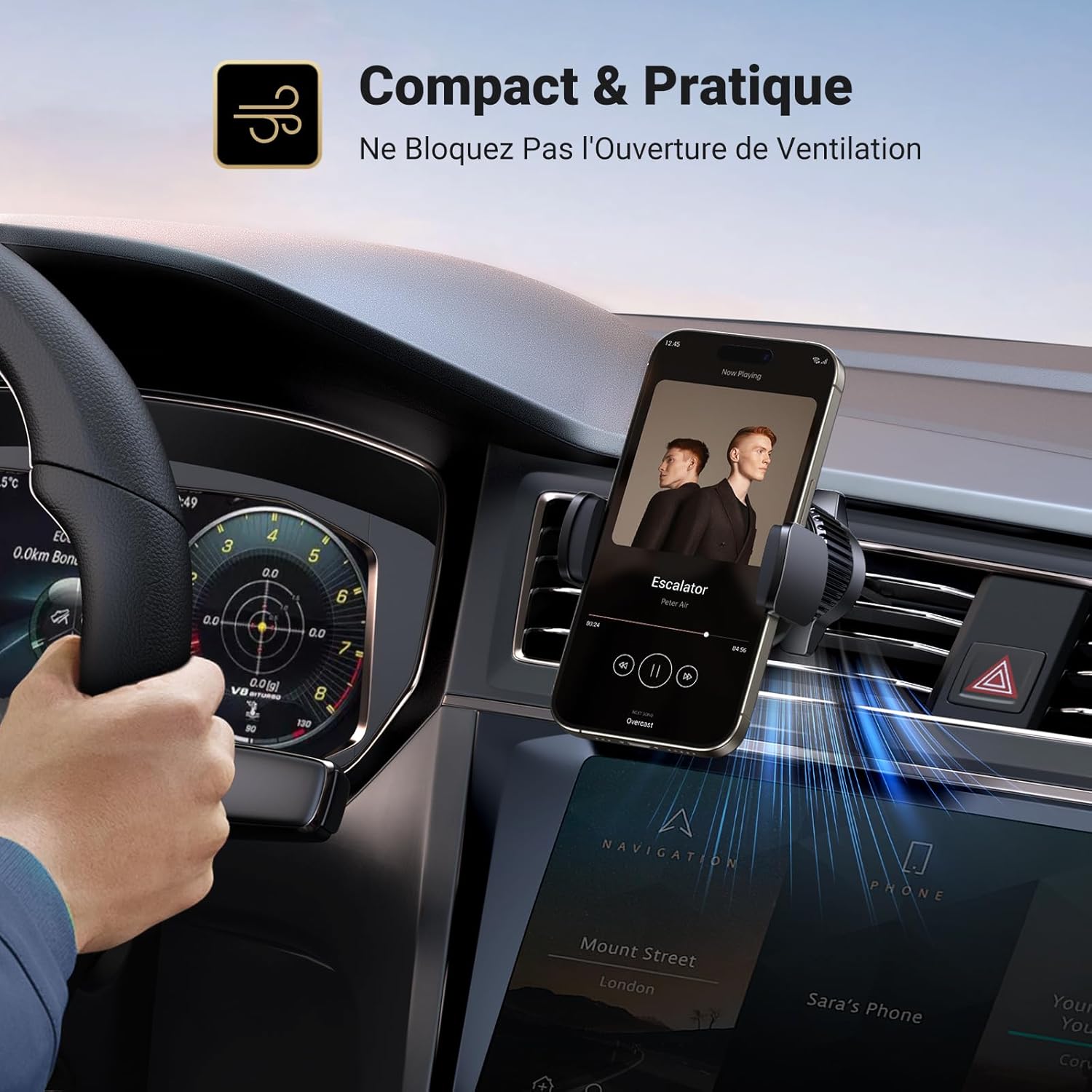 Thumbnail 5 de UGREEN Support téléphone voiture 360°