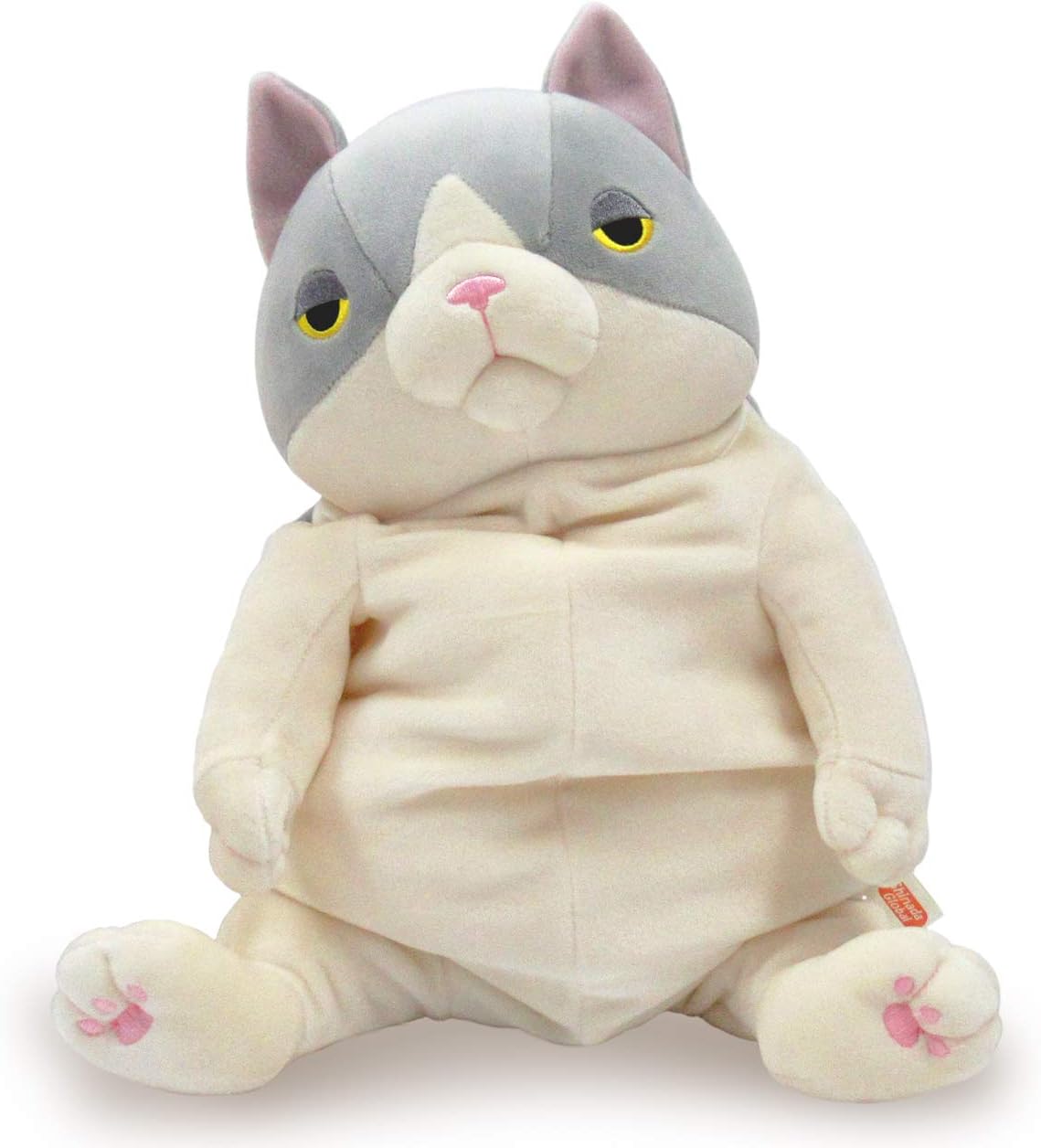 Detalle de シナダグローバル もちシリーズ もちねこ MONE-0350HG ハチワレ グレー L ぬいぐるみ