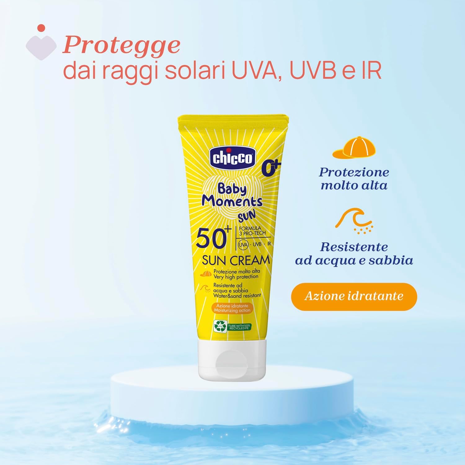 Thumbnail 3 de Chicco Crema Solare SPF 50+, per bambini – protezione alta, resistente all'acqua, 75 ml