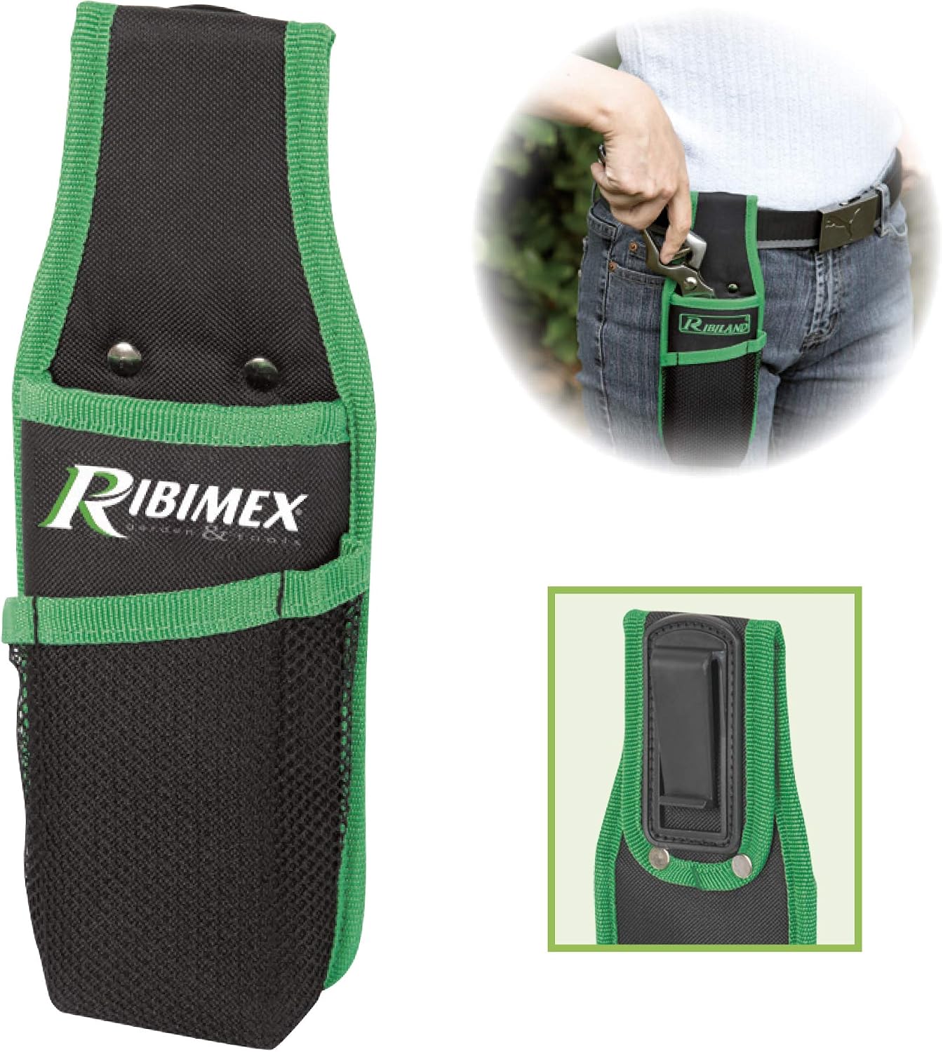 Detalle 2 de RIBIMEX PRPSEC tasca porta forbice con fissaggio passante o clip in metallo