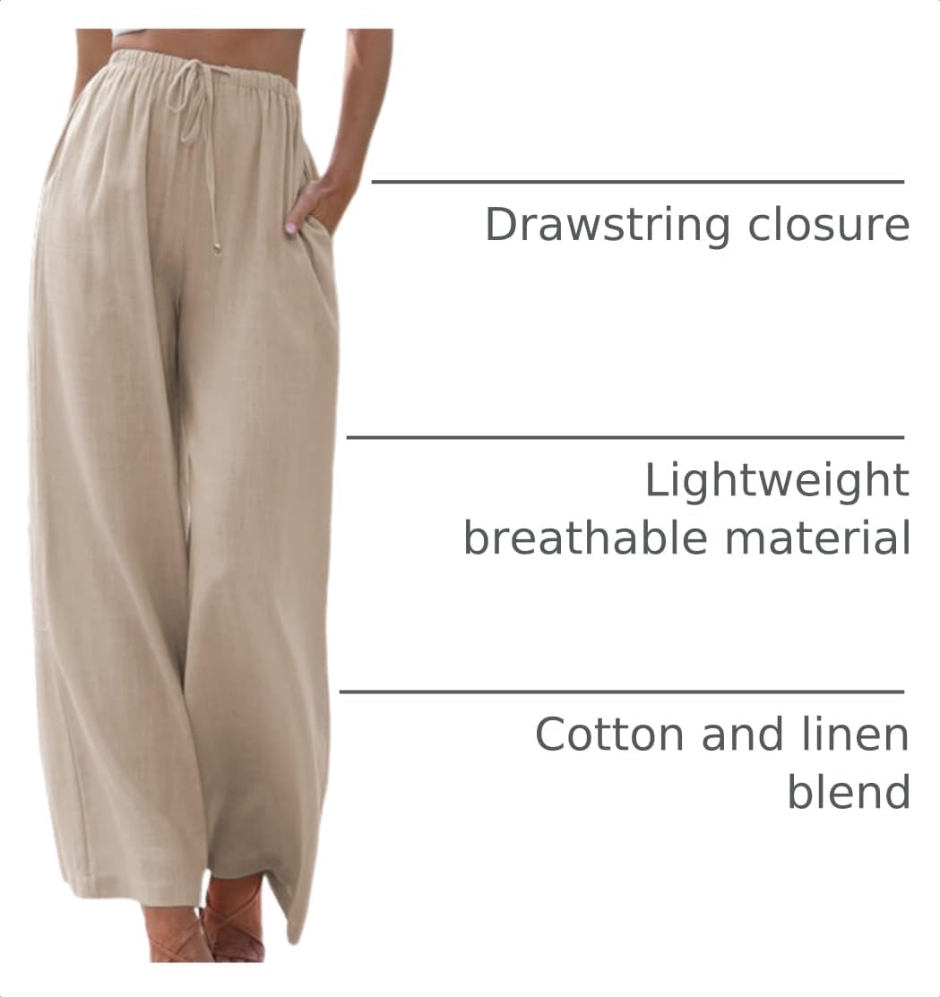 Thumbnail 3 de Faleave Cotton Linen Palazzo Pants