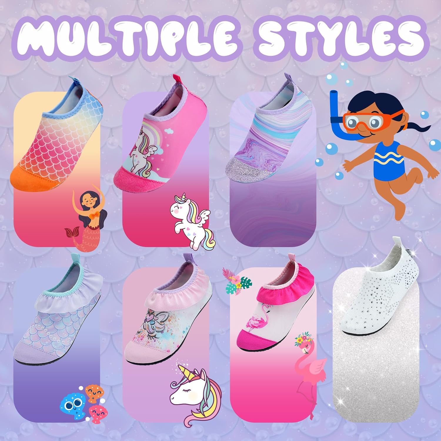 Detalle de Kids Swim Water Shoes for Boys, Girls, Toddlers and Babies – Quick-Dry Aqua Socks