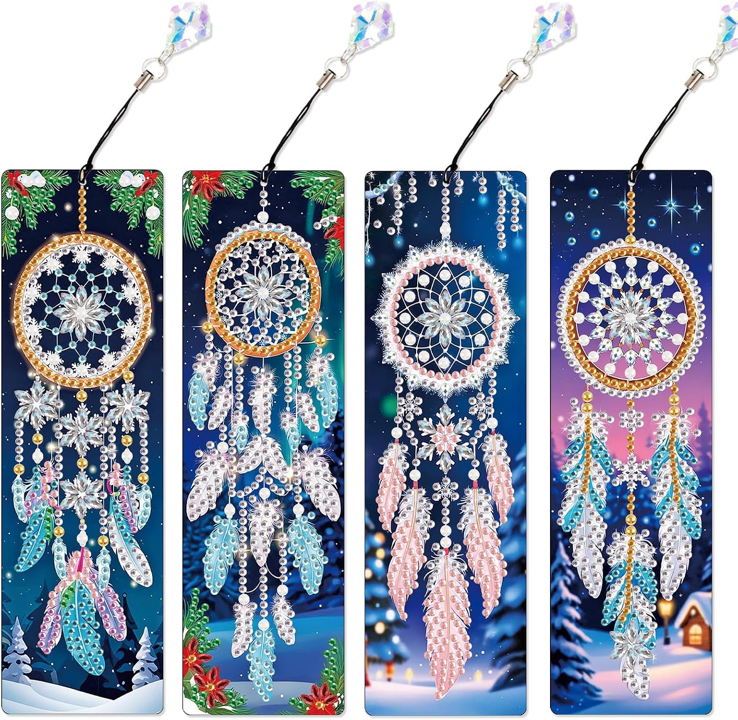 Detalle de 5D Diamond Painting Bookmarks, 4-Piece Set