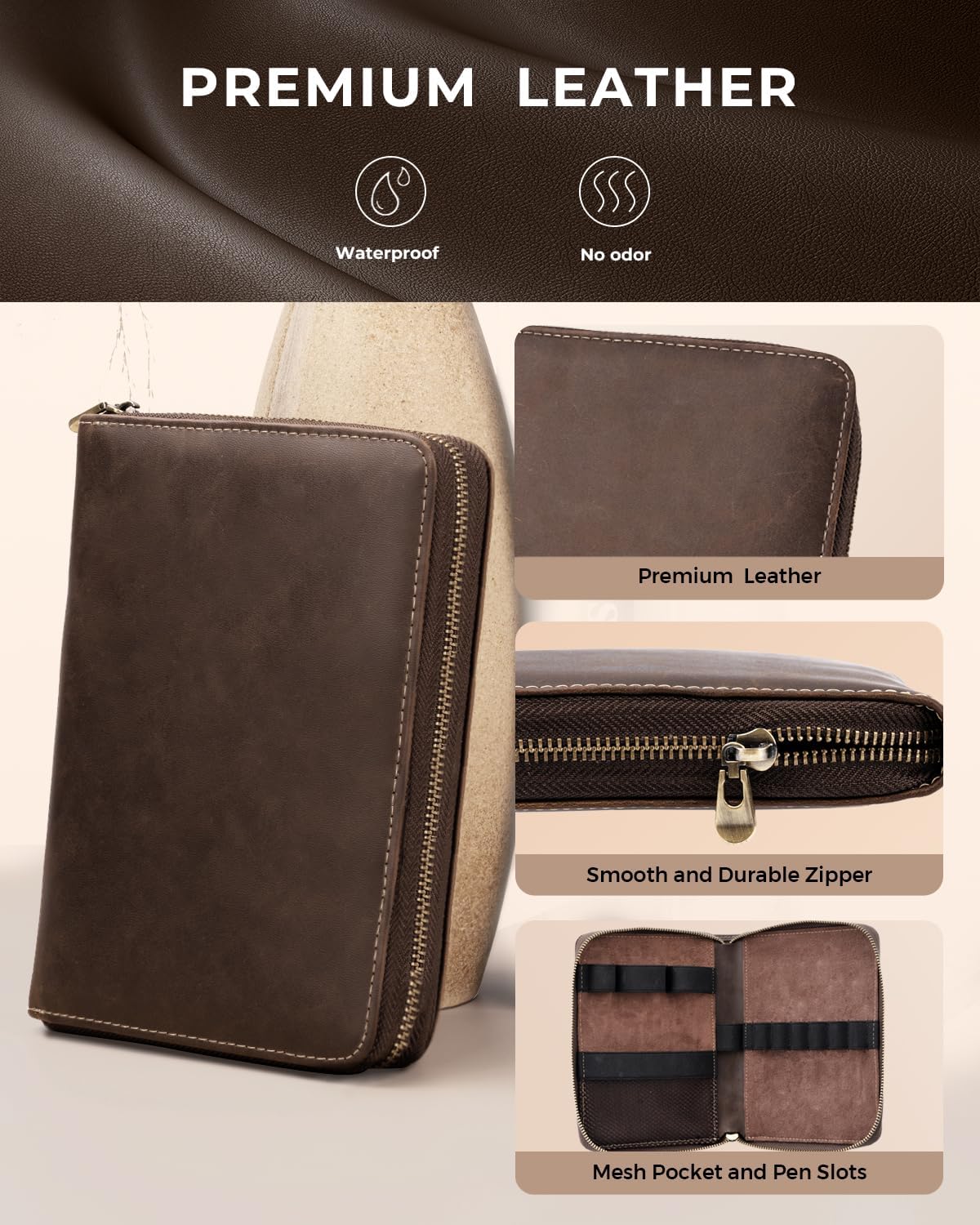 Thumbnail 1 de STAGEEK 30-teiliges Druckbleistift-Set mit Metallstiften, LEDertasche und Minen 0,5/0,7/0,9/2,0 mm