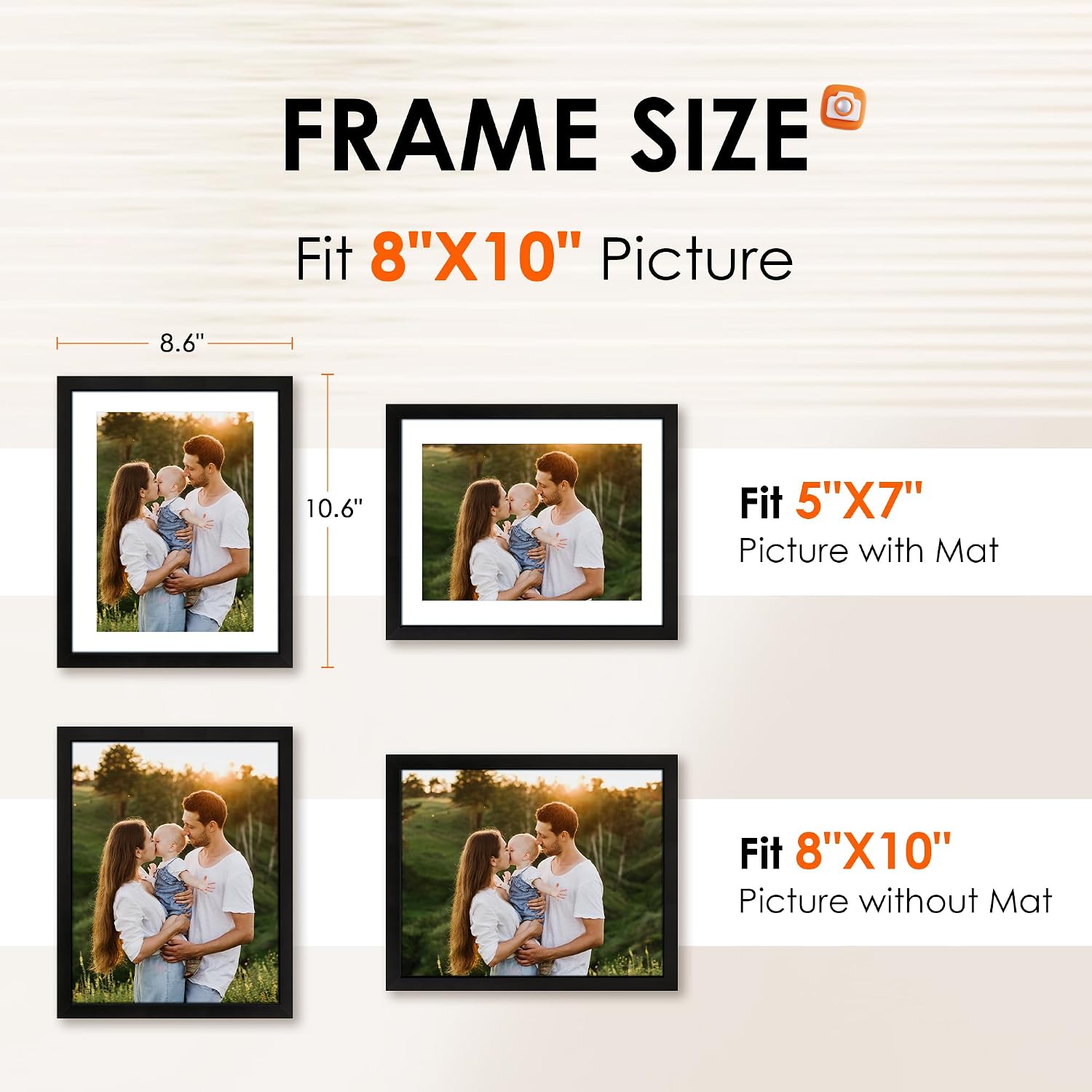 Detalle 2 de FIXSMITH 8x10 Picture Frame Set of 10