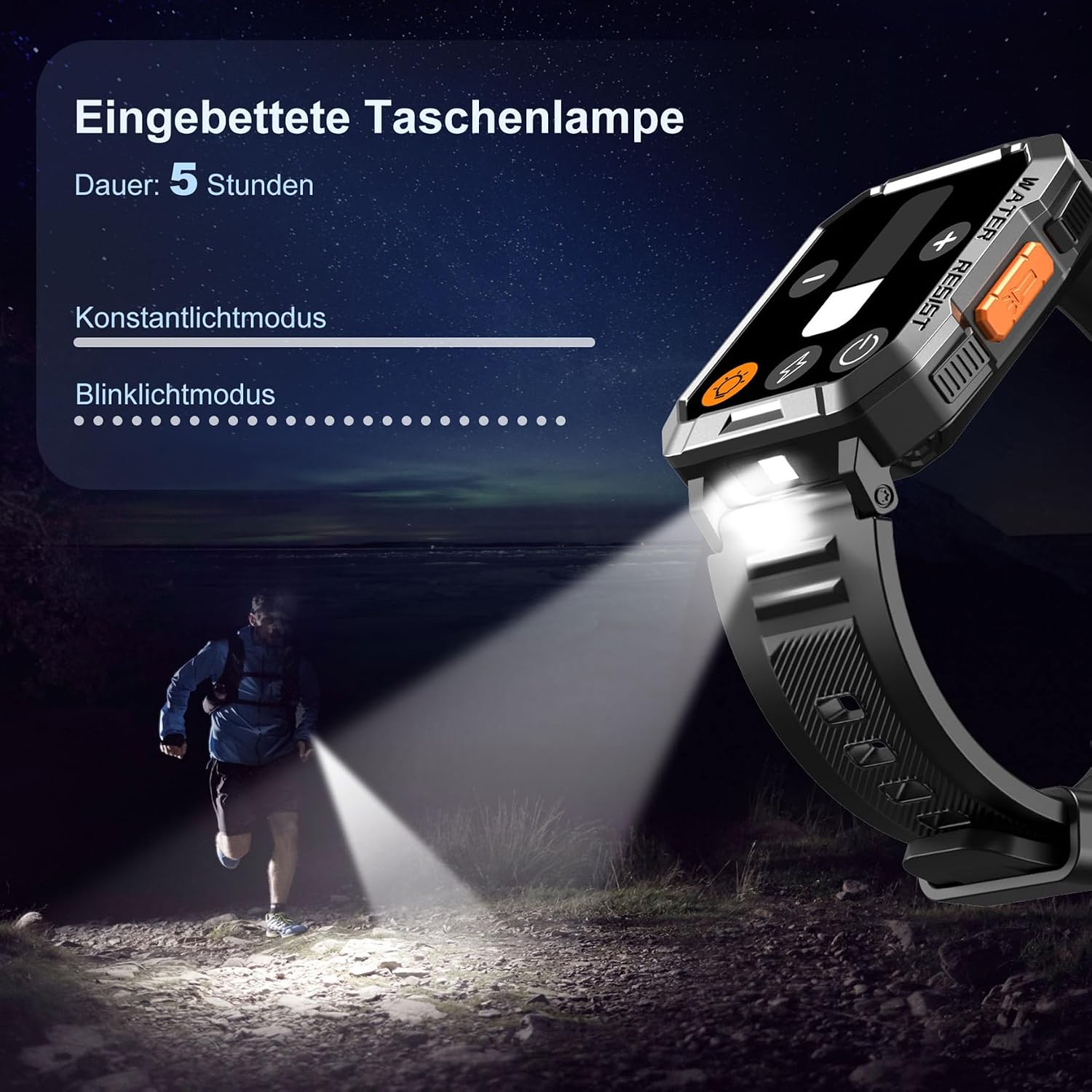 Detalle de Blackview Smartwatch Herren – Fitnessuhr mit Telefonfunktion, IP68, 100+ Sportmodi