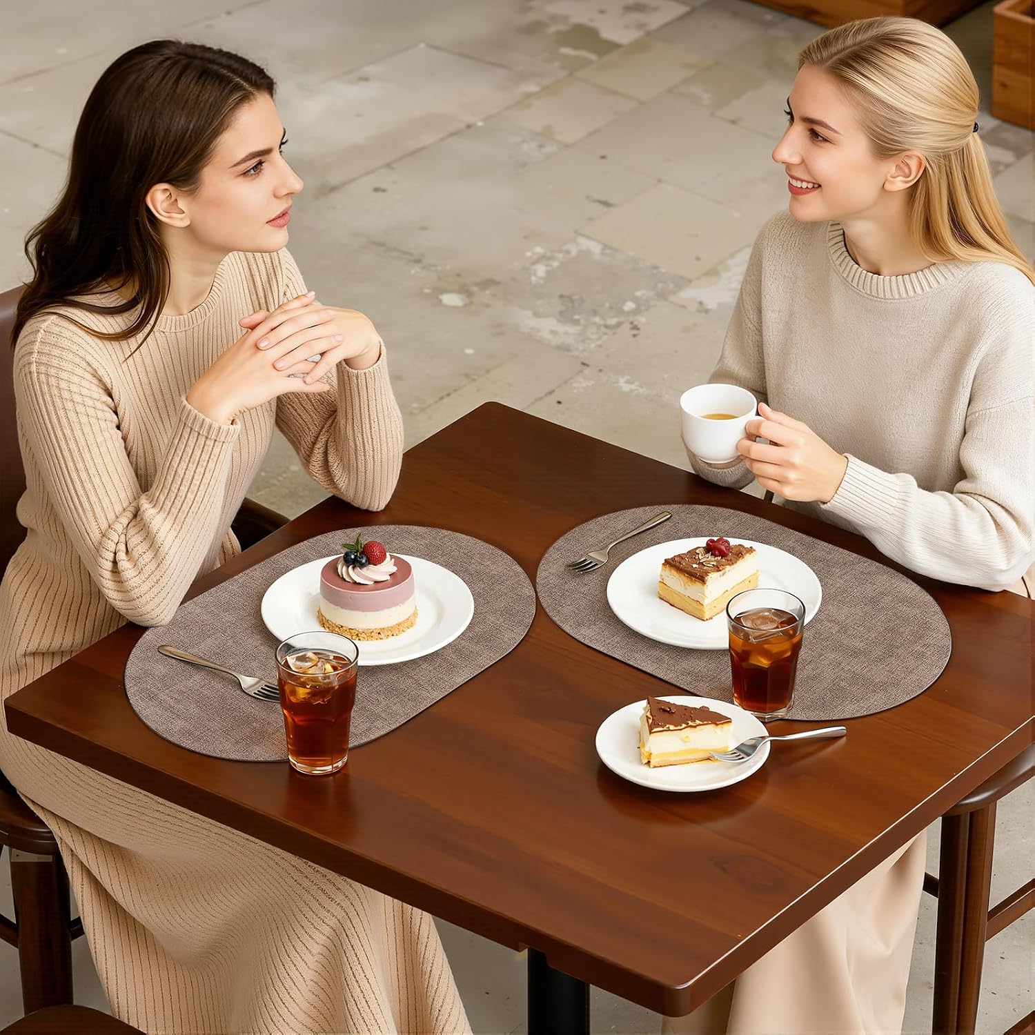 Thumbnail 6 de Homing Placemats Set of 6: Heat-Resistant, Waterproof Faux Leather, 11.8 x 17 Inches