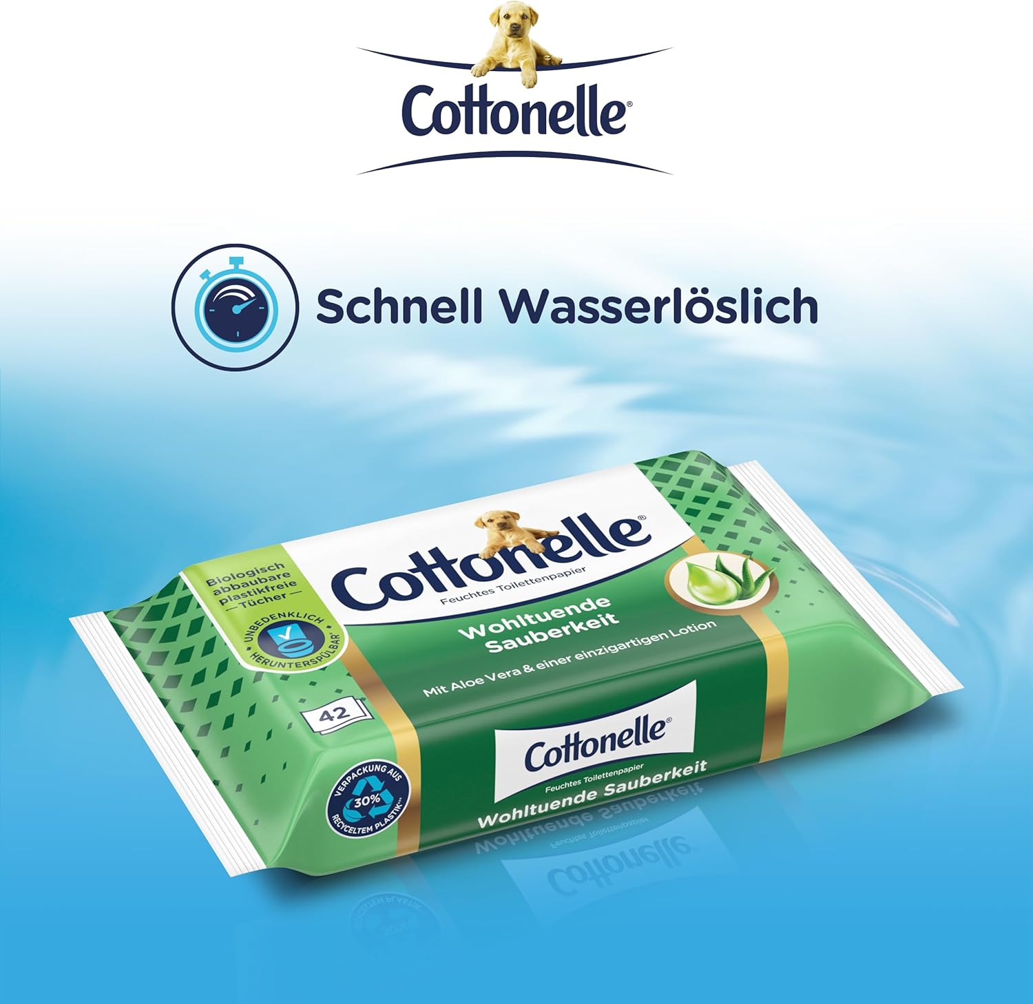 Detalle de Cottonelle Feuchtes Toilettenpapier 12×42 🧻