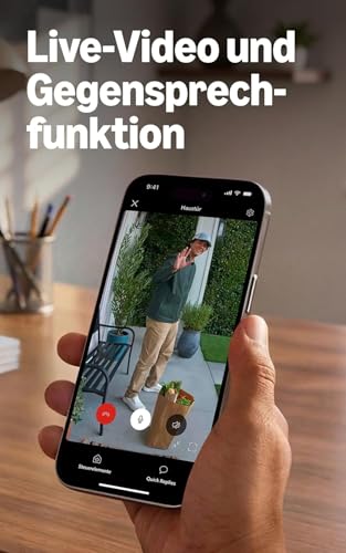 Detalle 2 de Ring Wired Video Doorbell (neueste Gen.) + Chime (3. Gen.) – Retinal 2K, 6x Zoom, Live-Video und Alexa-Integration
