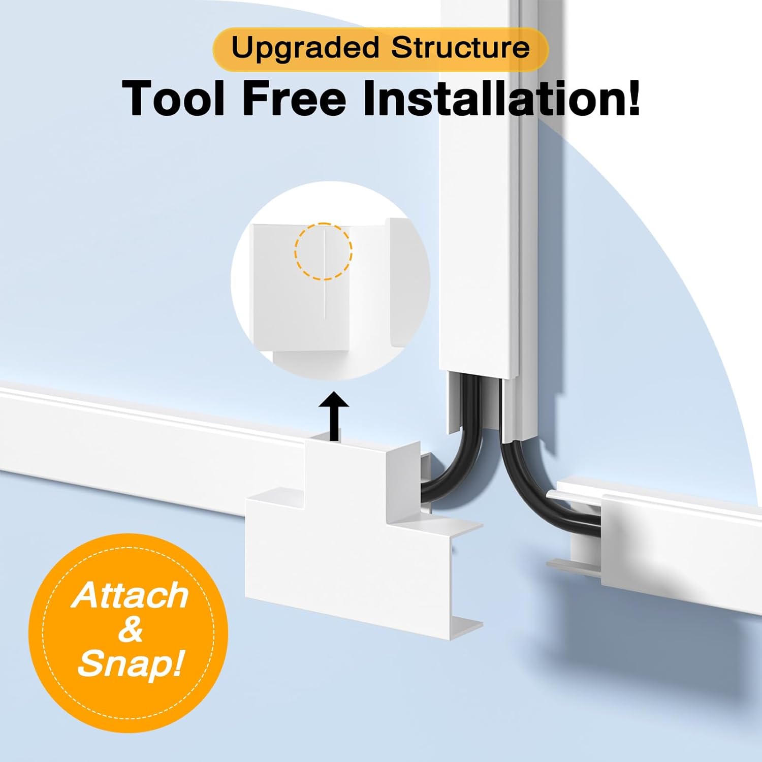 Thumbnail 1 de Delamu 4M Kabelkanal weiß, selbstklebend (10 Stück, 30×17 mm) – für TV- und Netzwerkkabel im Haushalt & Büro