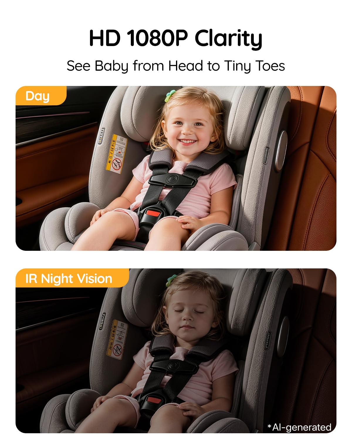 Thumbnail 3 de Babyvue BV2 Baby Car Camera with 1080p HD, 360° Rotation and Night Vision
