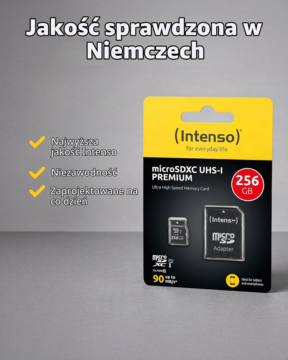 Detalle 1 de Intenso Premium microSDXC 256 GB Class 10 UHS-I z adapterem SD