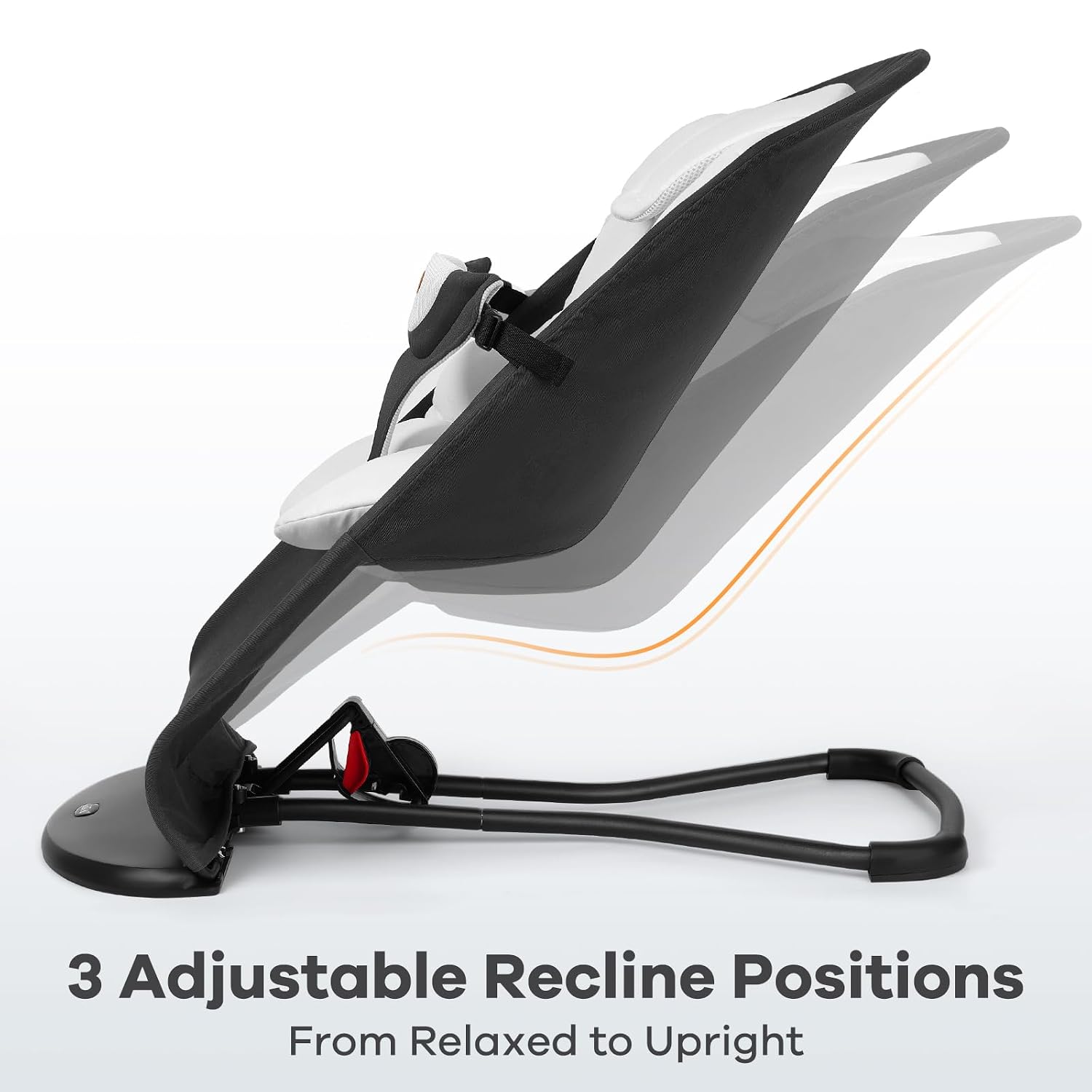 Detalle de HKAI Baby Bouncer Seat with Toy Bar, Seat Pad, and 3-Position Backrest