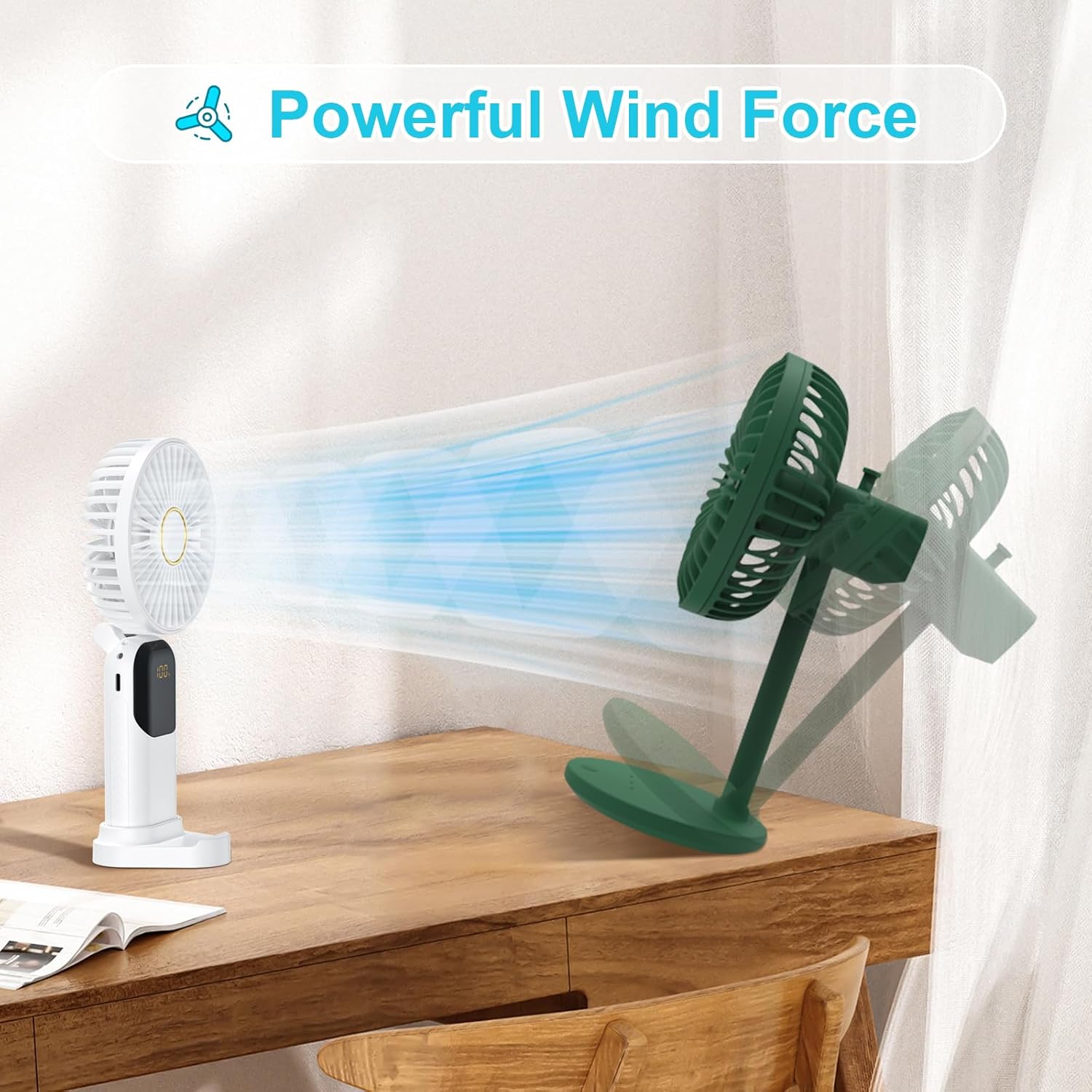 Thumbnail 5 de Handheld Fan Rechargeable 5000mAh USB mini fan