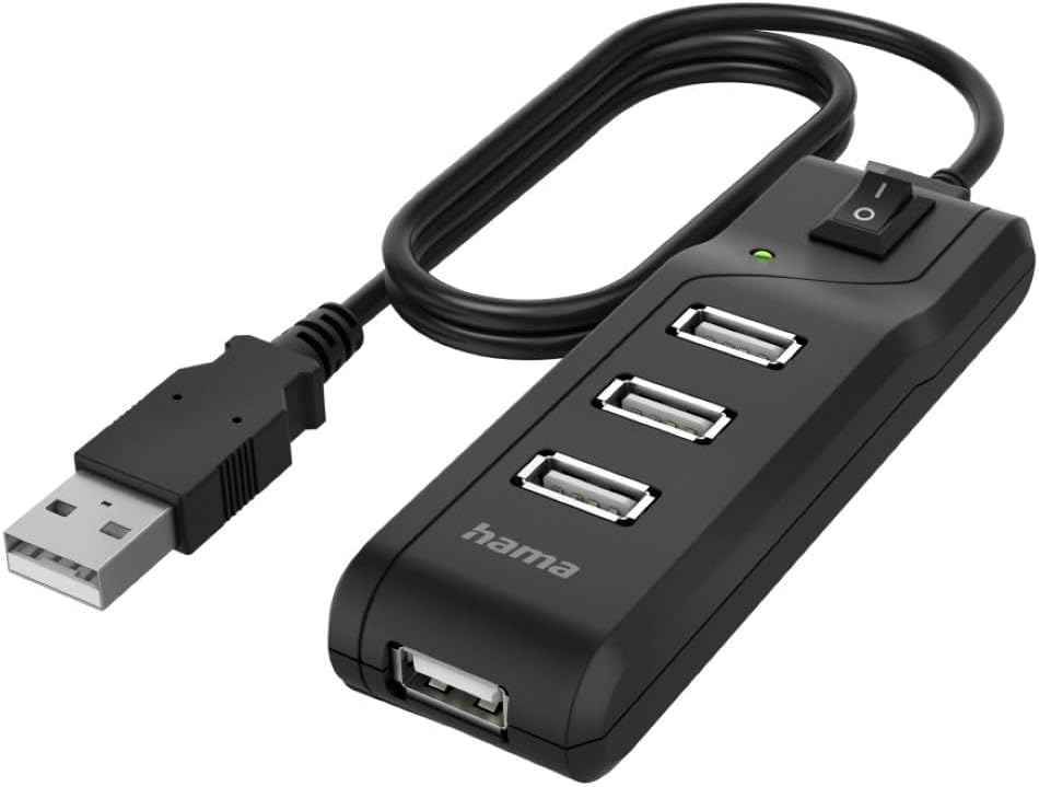 Thumbnail 6 de Hama Hub USB multiport Data 4 ports USB 2.0 (jusqu’à 480 Mbit/s) avec interrupteur, noir