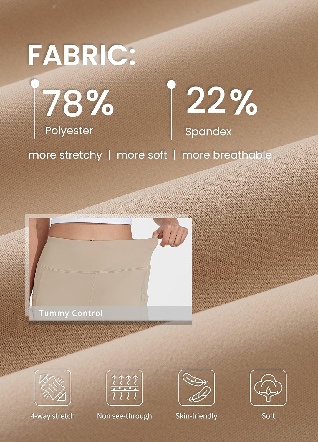 Thumbnail 3 de WILLIT Caprihose Damen – Yogahose Capri mit High-Waist, geradem Bein und Taschen