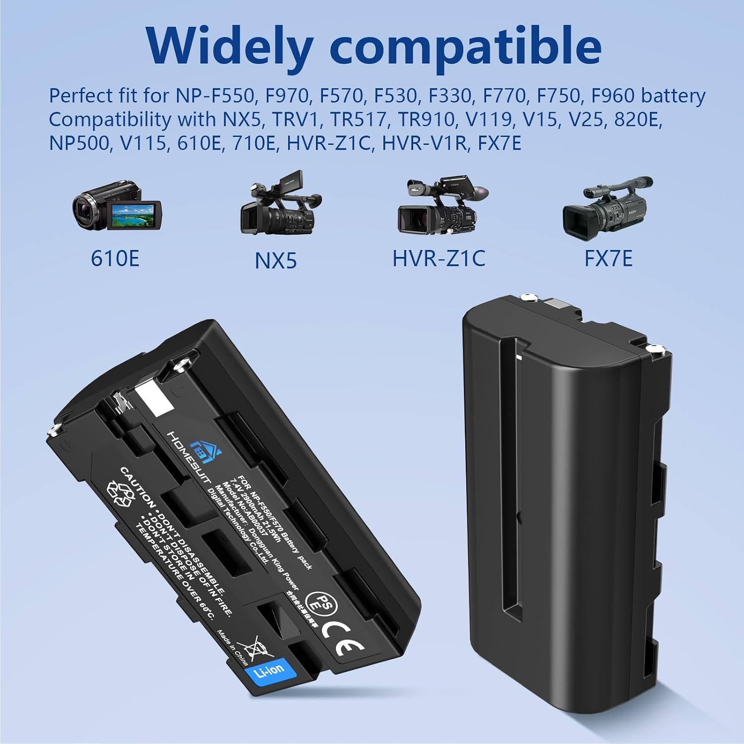 Thumbnail 5 de Homesuit NP-F550 2900mAh battery kit