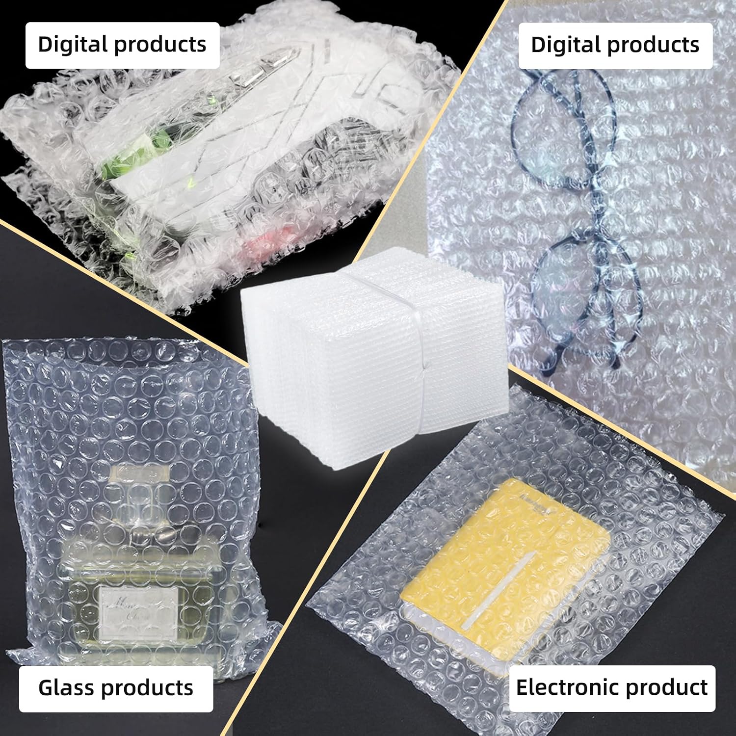 Detalle 2 de XHMAXE 50Pcs Bubble Bag 30cm x 35cm Double Wall Bubble Pouches for Shipping & Packing
