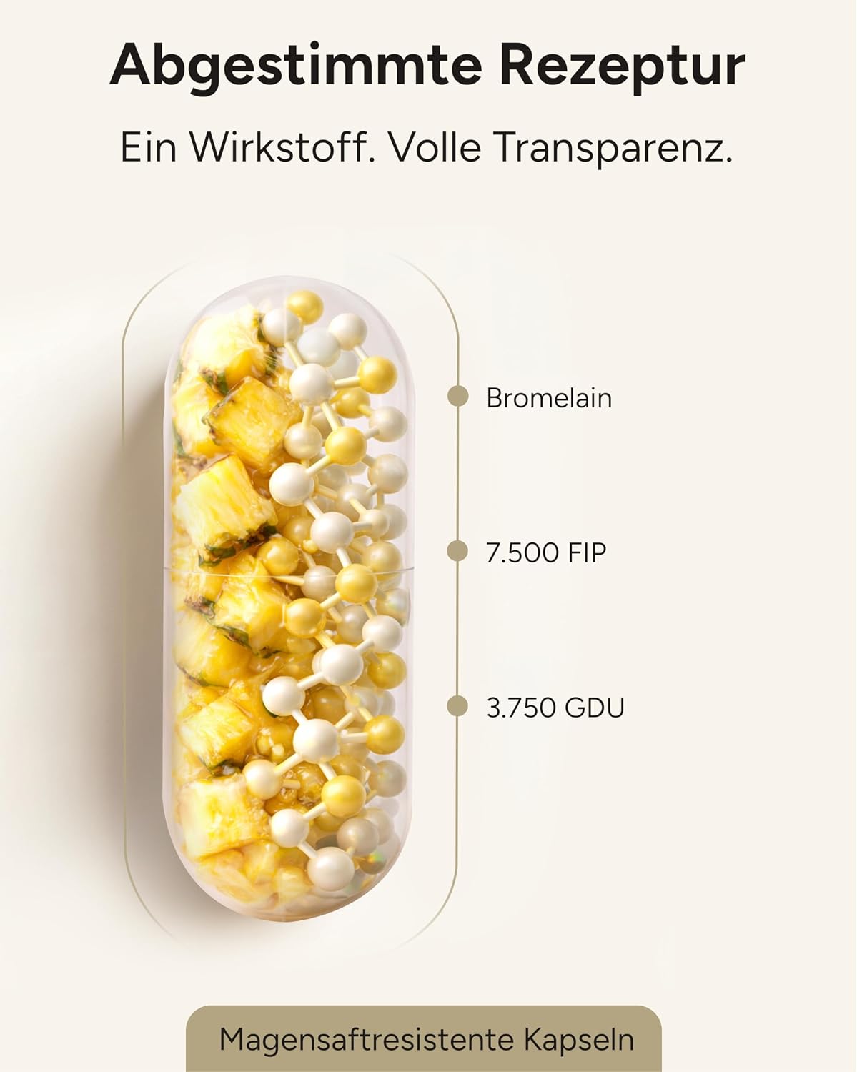 Detalle 1 de Bromelain Kapseln hochdosiert 7500 FIP