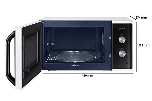 Detalle 2 de Samsung MW3500 Mikrowelle MS23K3614AW/EG – 800 W, 23 L, keramisch emaillierter Innenraum