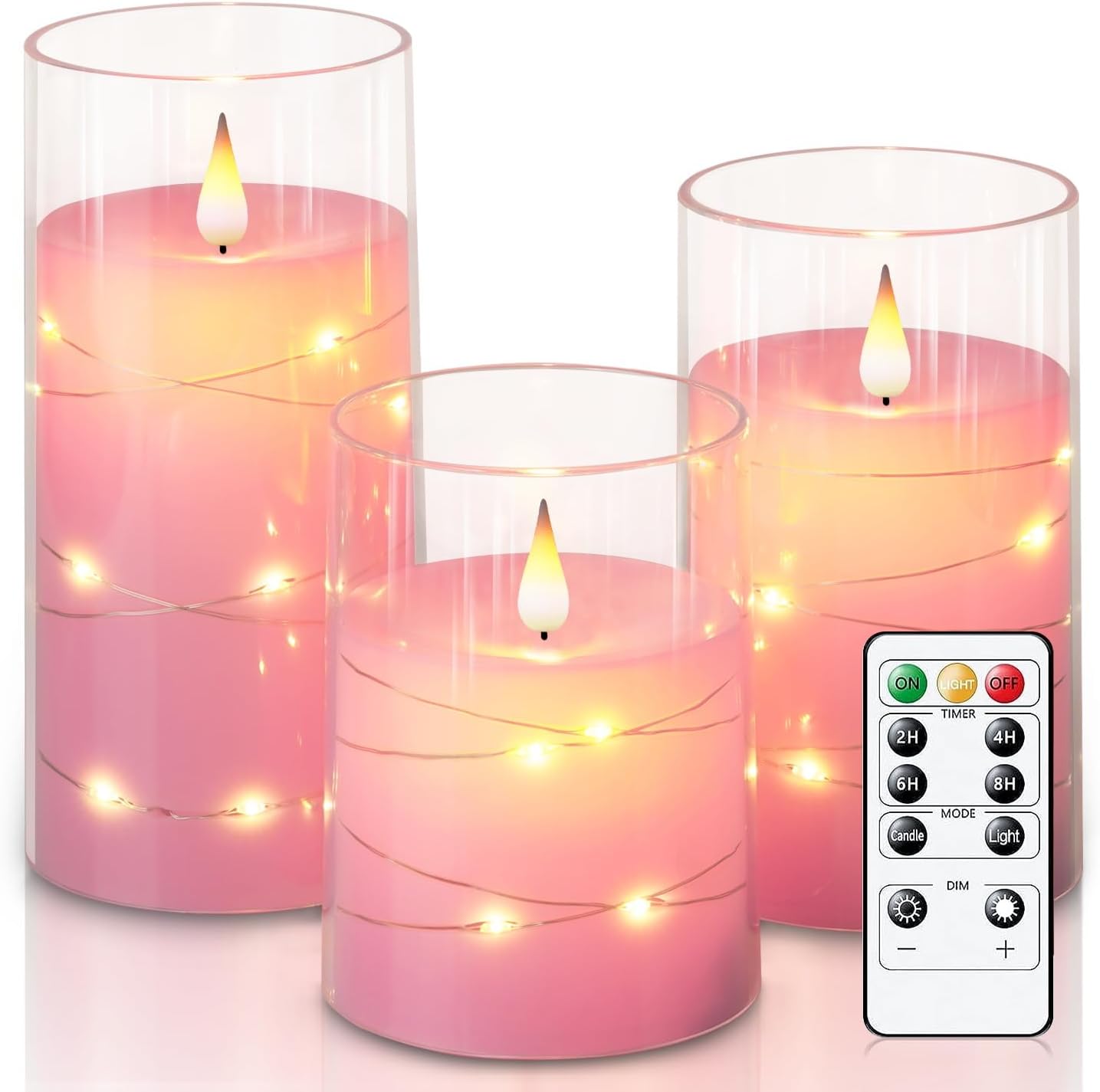 Detalle de Homemory Flameless Candles set of 3