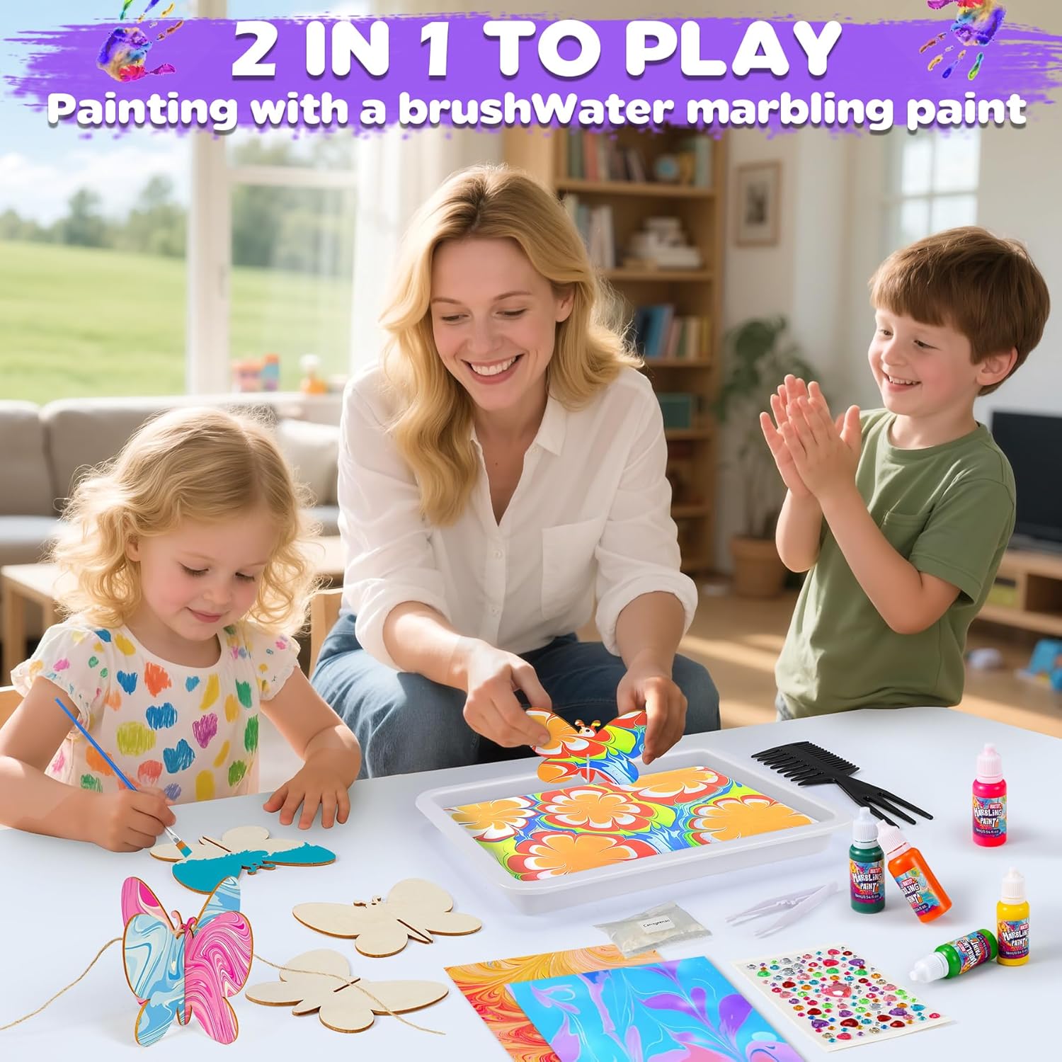 Thumbnail 2 de Lovchil Water Marbling Paint Kit for Kids 🎨