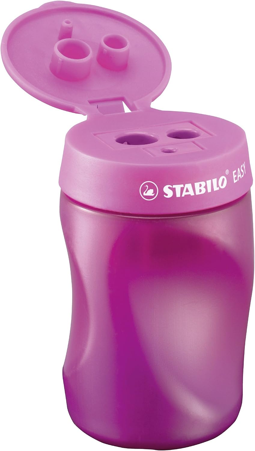 Detalle 2 de STABILO Schul-Set für Rechtshänder EASYgraph S in Pink – inkl. Spitzer + Radierer