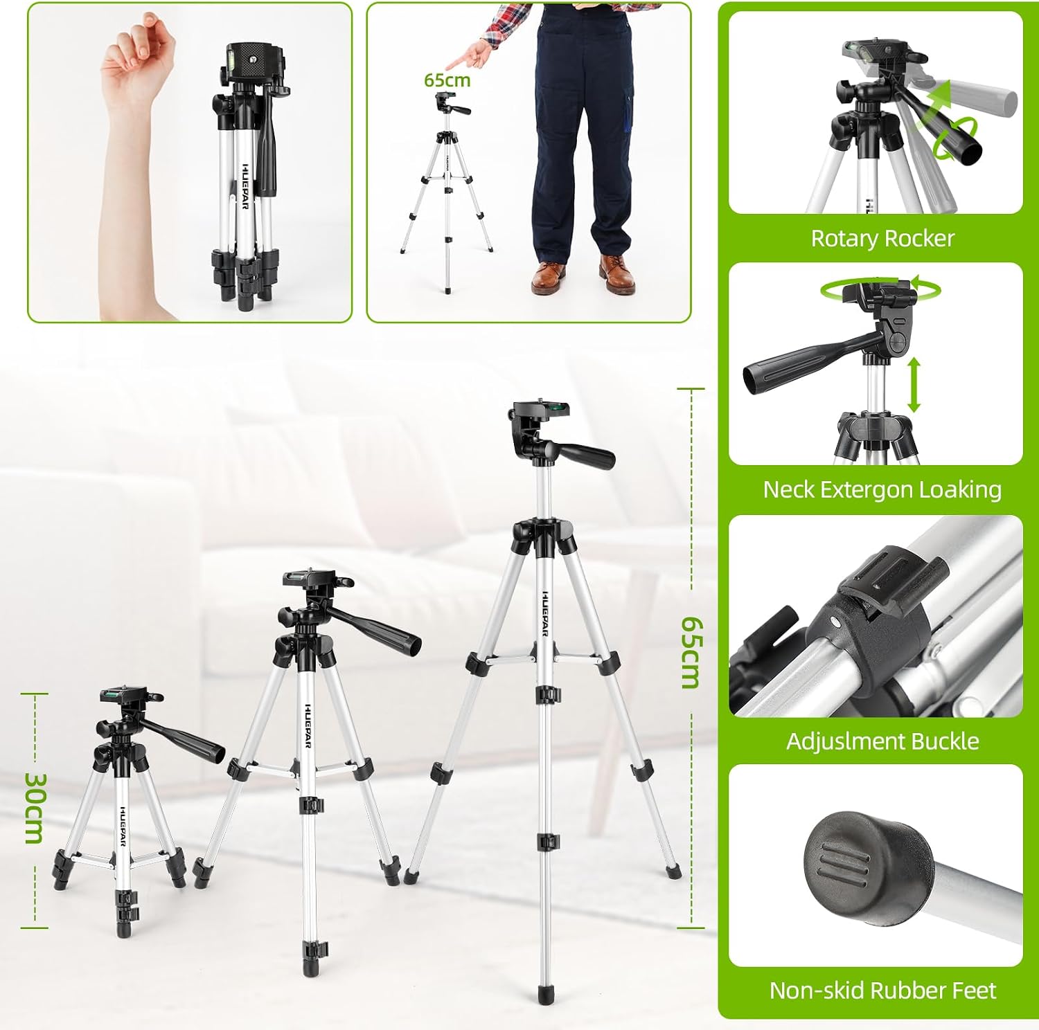 Detalle 2 de Huepar 30M Laser Level with Tripod