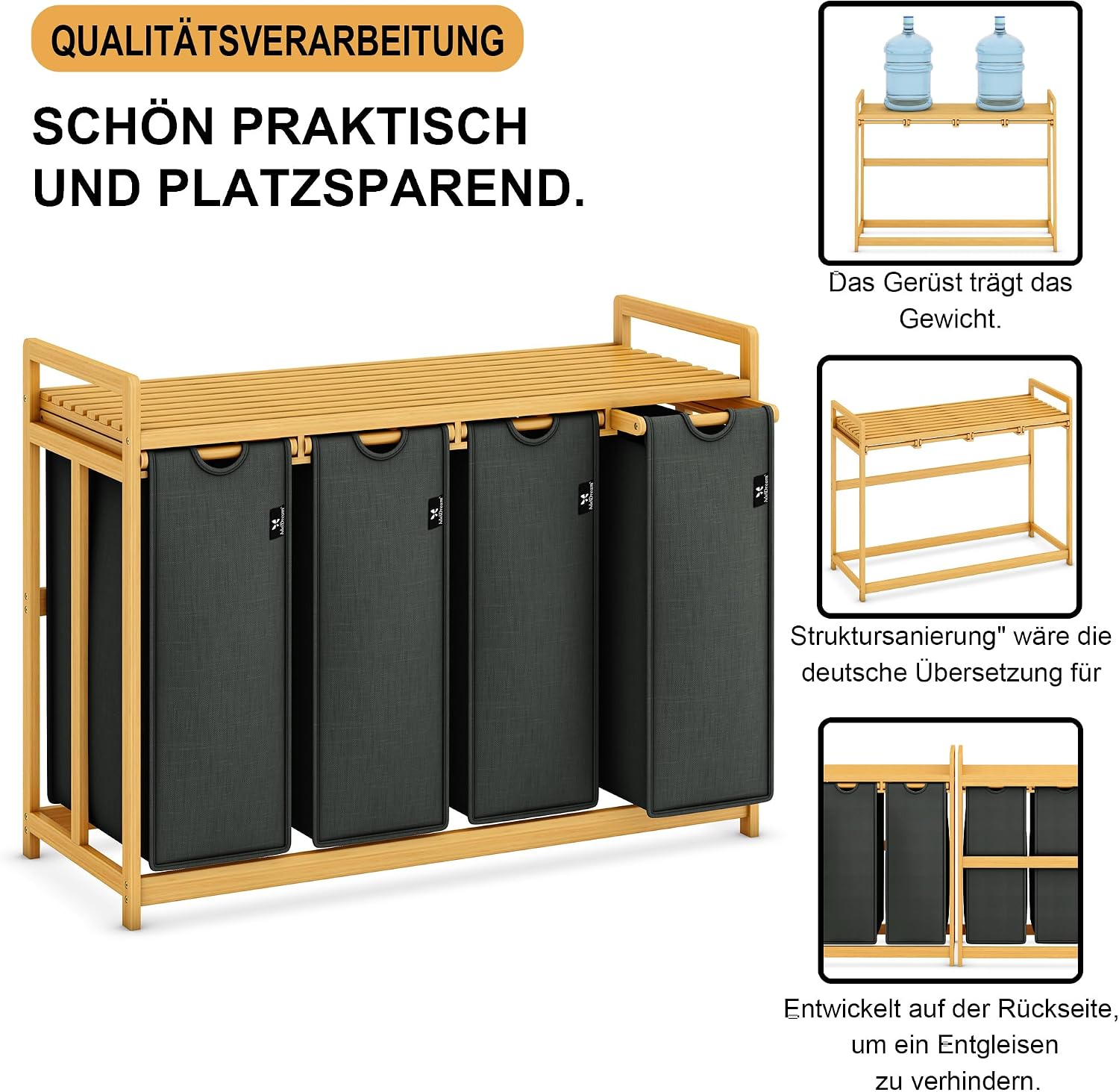 Detalle 2 de AdelDream Premium Wäschekorb 200L